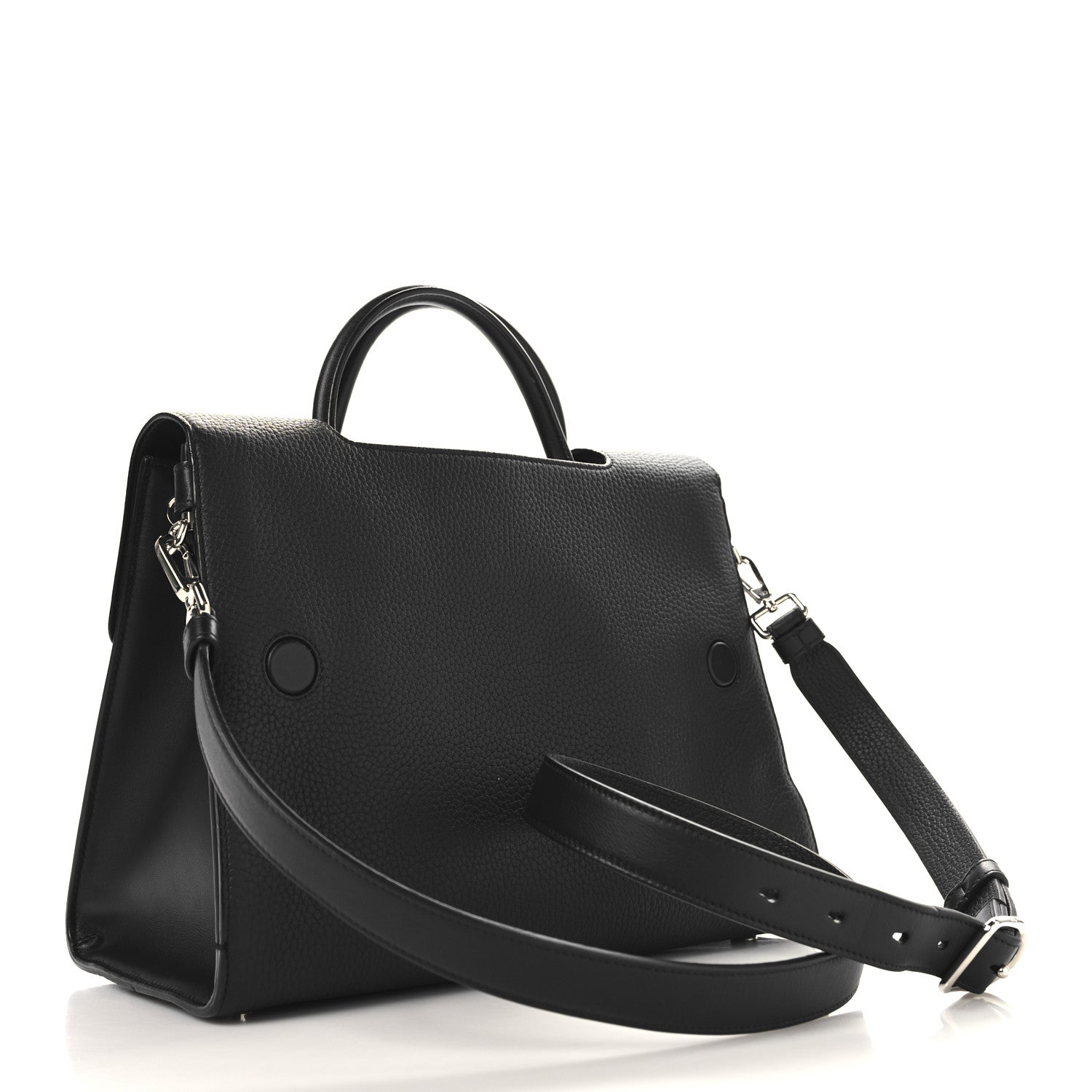 Grained Calfskin Medium Diorever Flap Black