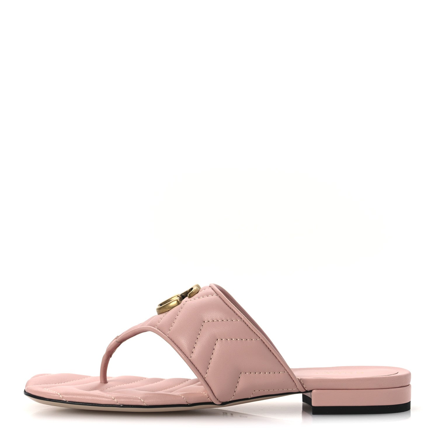 Nappa Charlotte Double G Marmont Thong Sandals 37 Perfect Pink