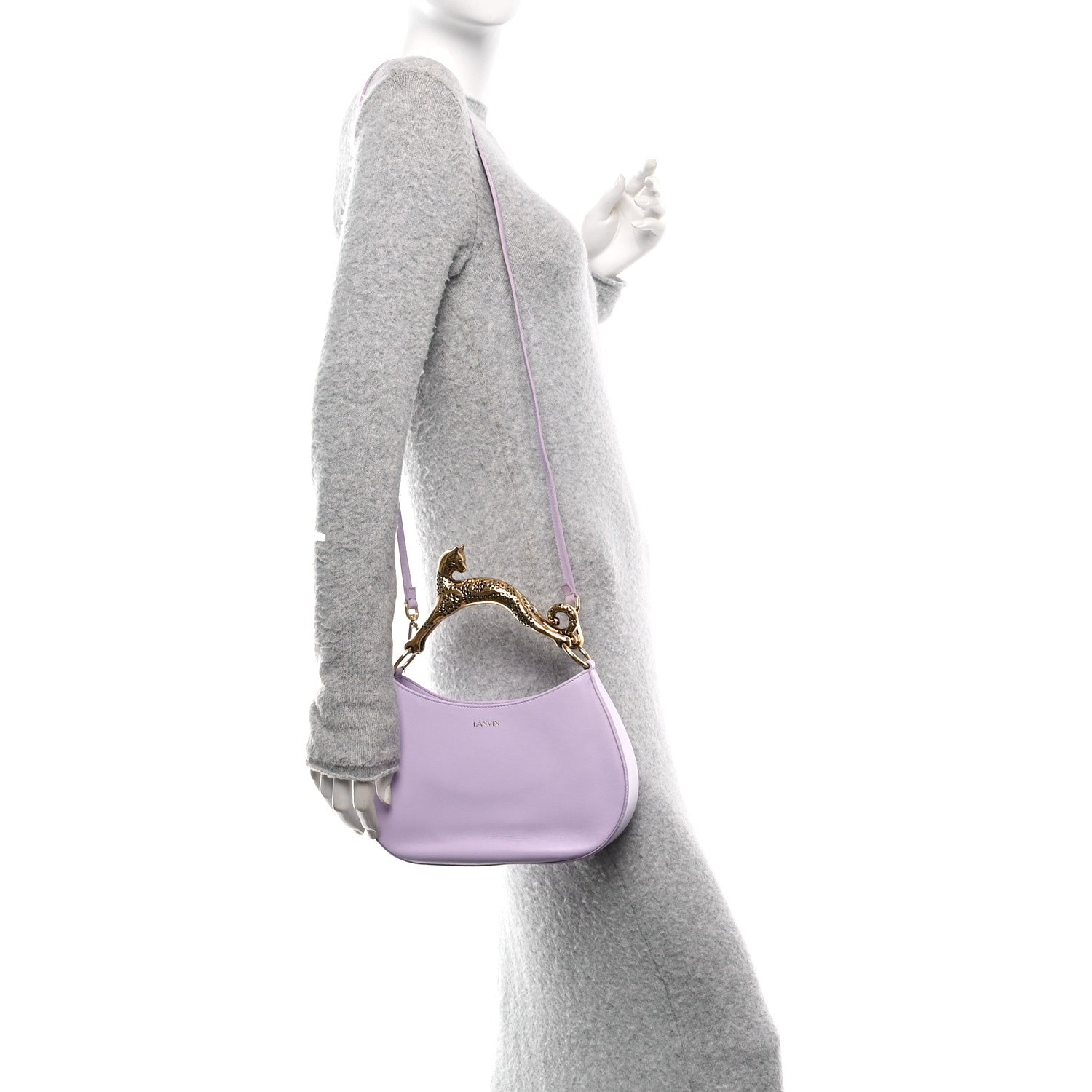 Lambskin Cat Hobo Lilac