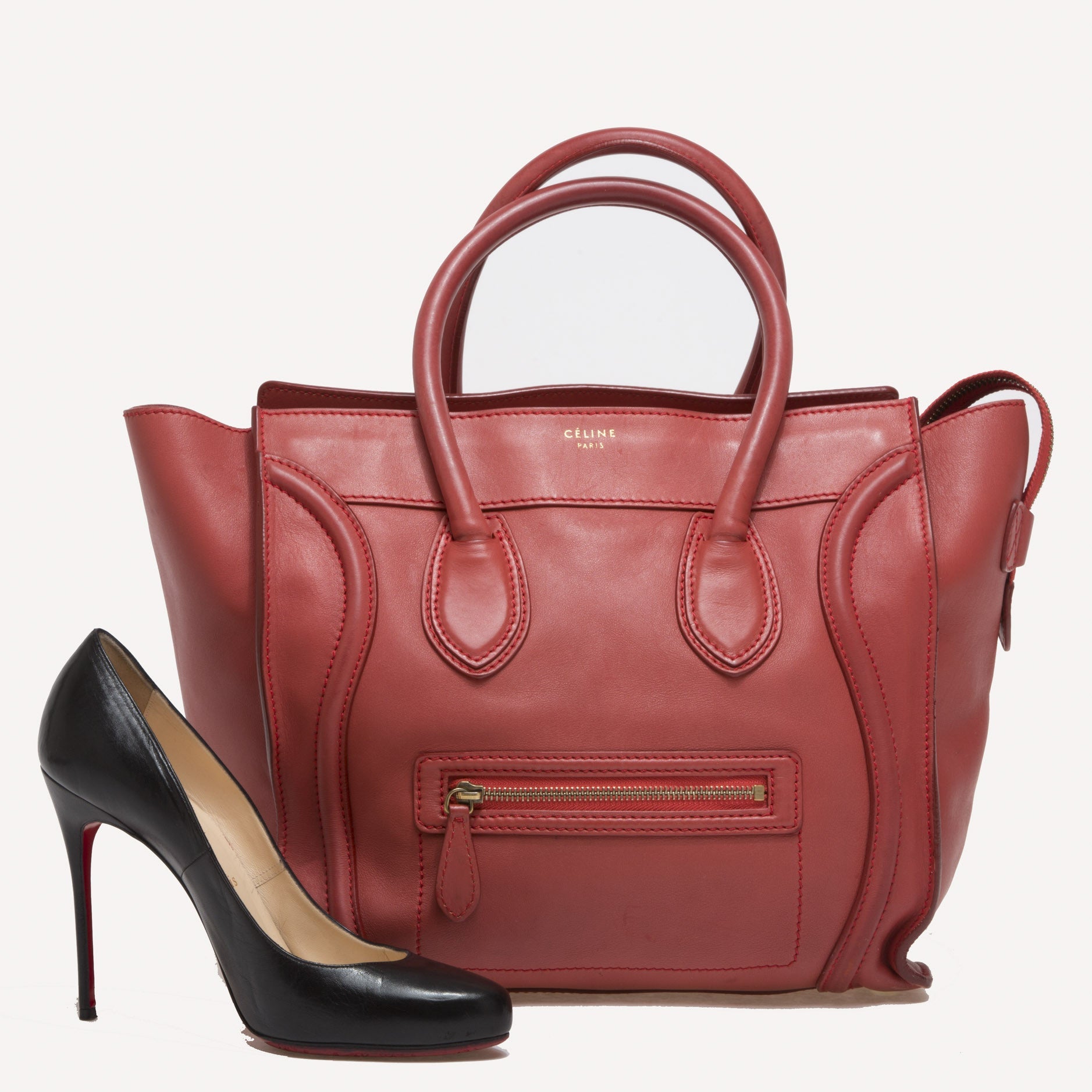 Luggage Handbag Smooth Leather Mini