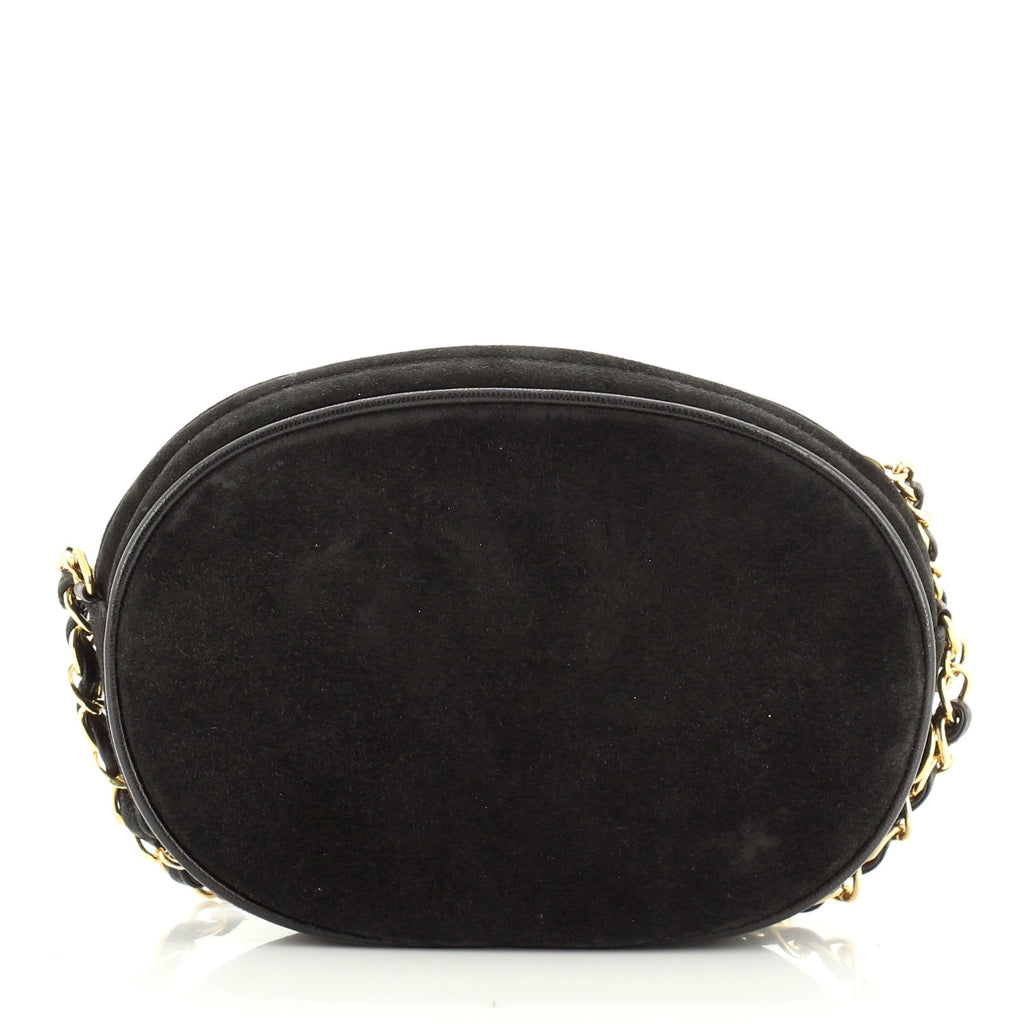 Vintage CC Oval Chain Bag Suede Mini