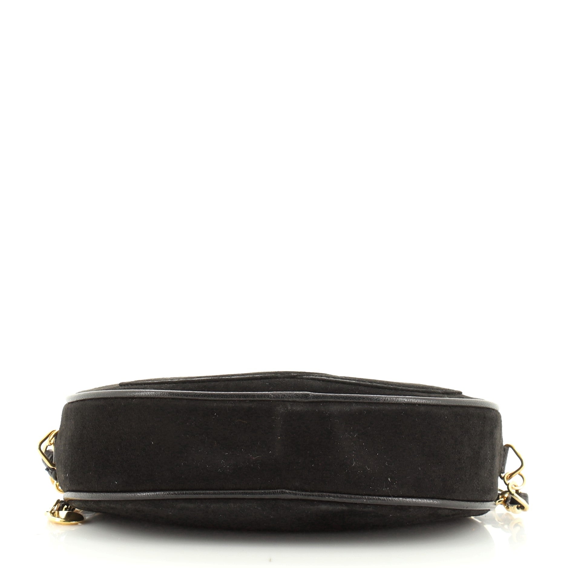 Vintage CC Oval Chain Bag Suede Mini