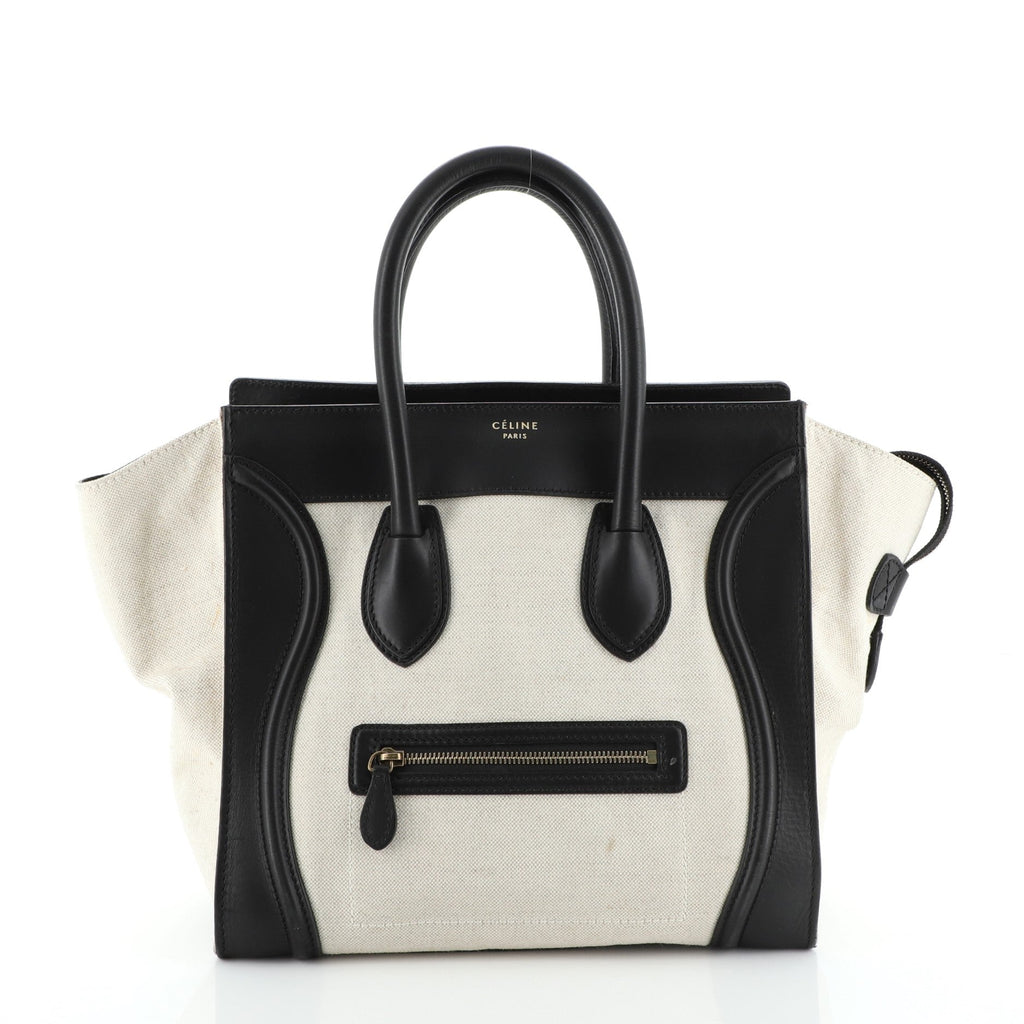 Luggage Bag Canvas and Leather Mini