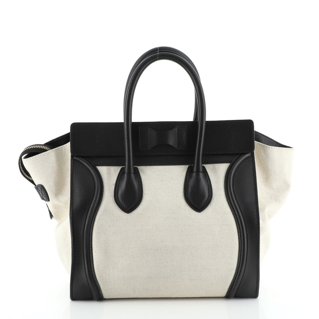 Luggage Bag Canvas and Leather Mini
