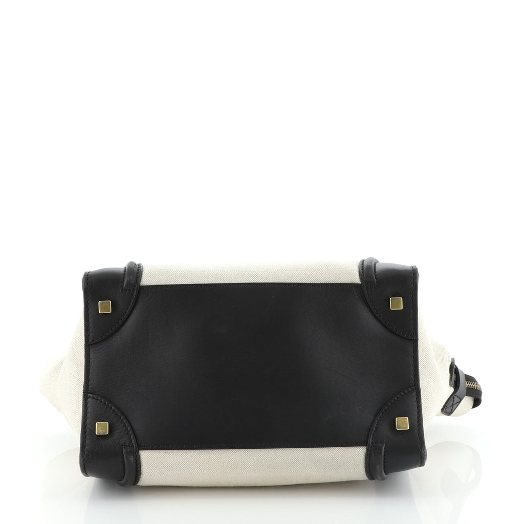 Luggage Bag Canvas and Leather Mini