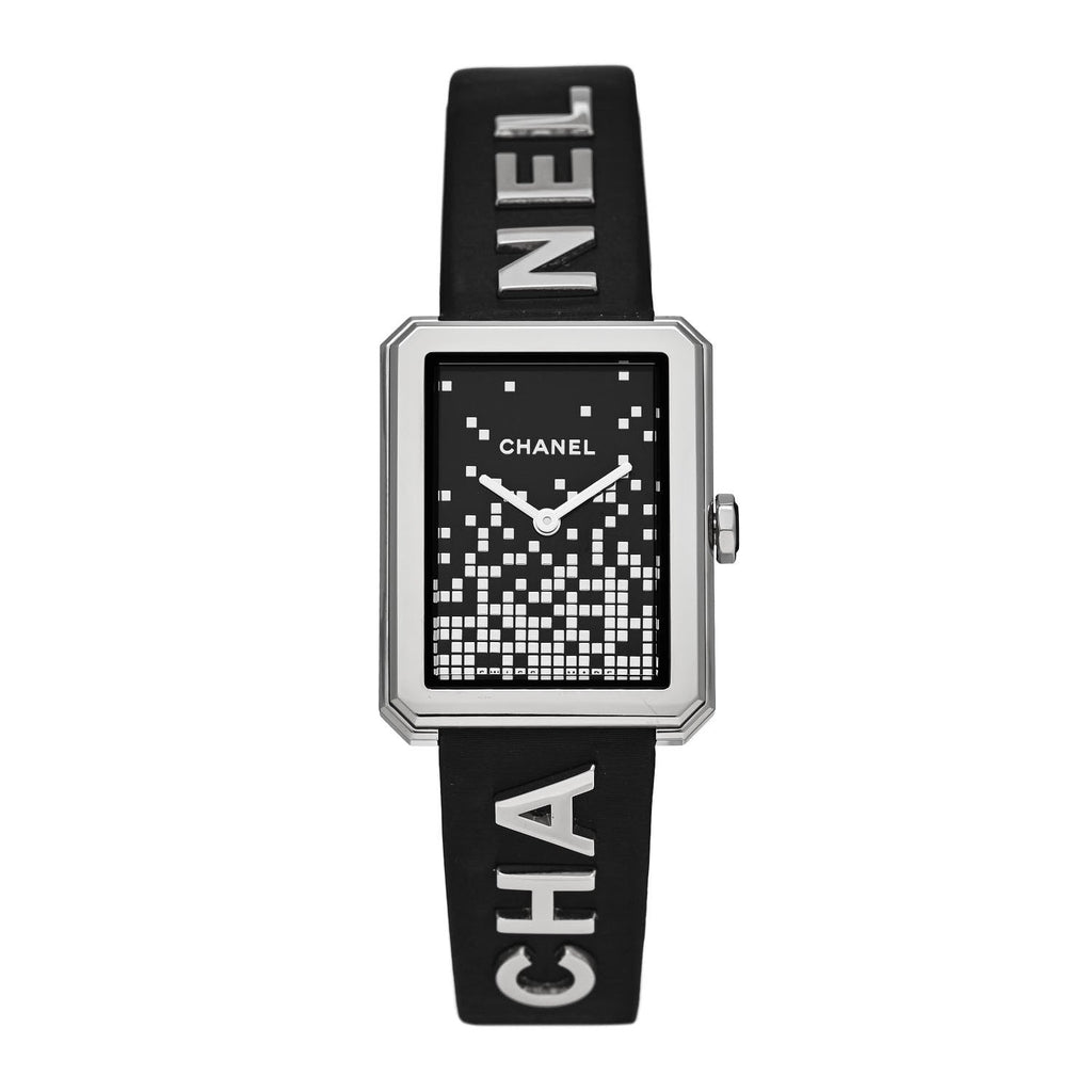 Stainless Steel Calfskin 27mm Boy-Friend Wanted de Chanel Quartz Watch Black