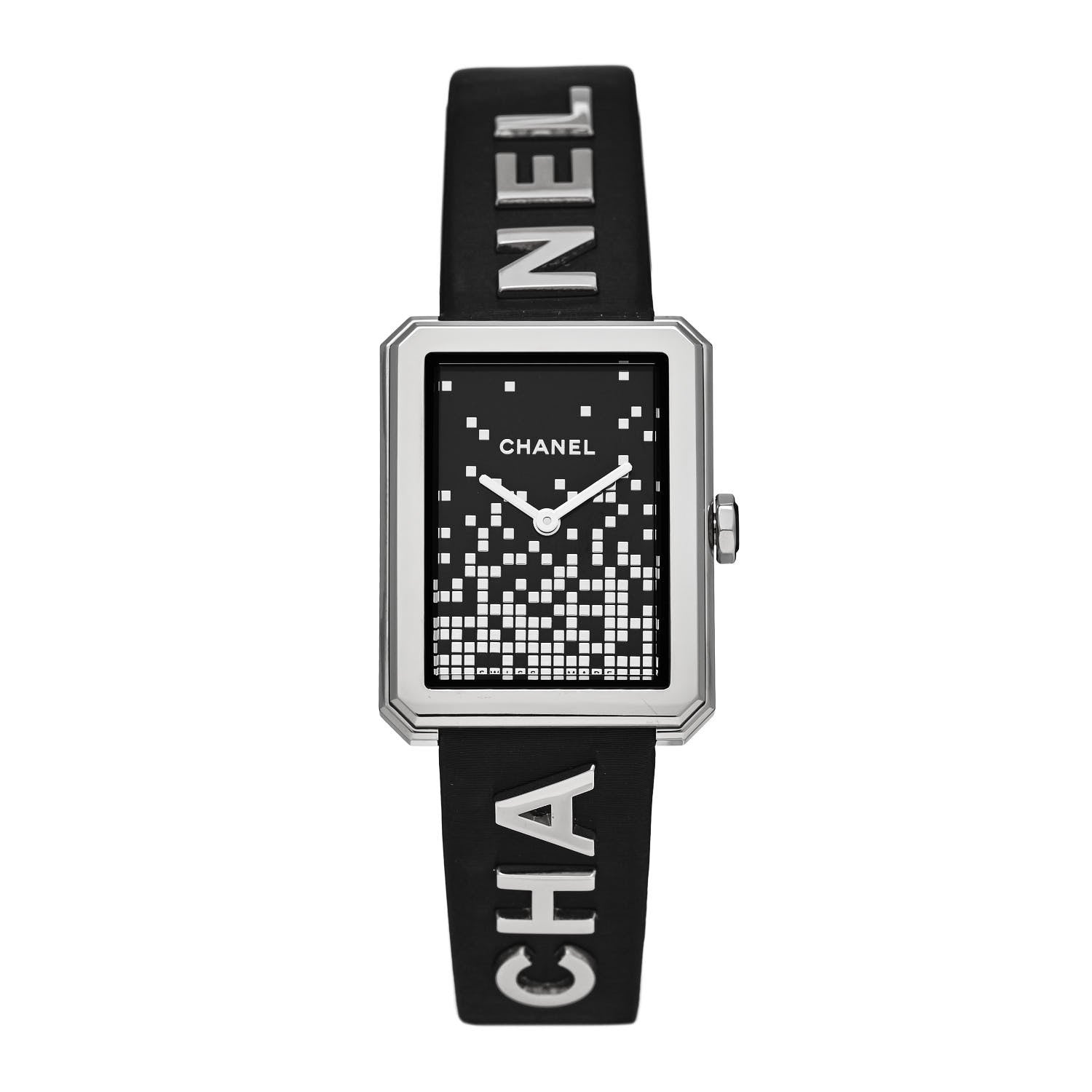 Stainless Steel Calfskin 27mm Boy-Friend Wanted de Chanel Quartz Watch Black
