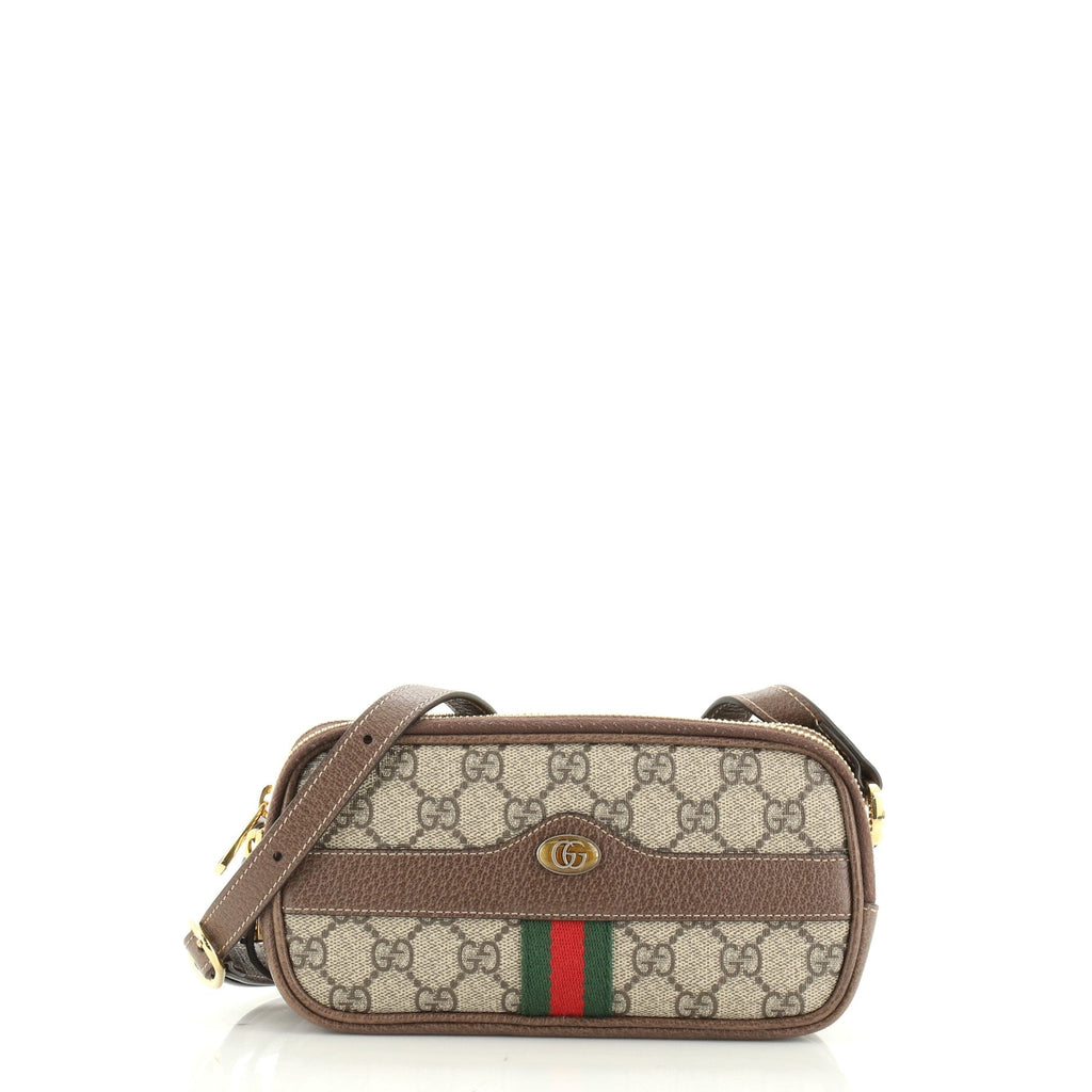 Ophidia Triple Zip Crossbody Bag GG Coated Canvas Mini
