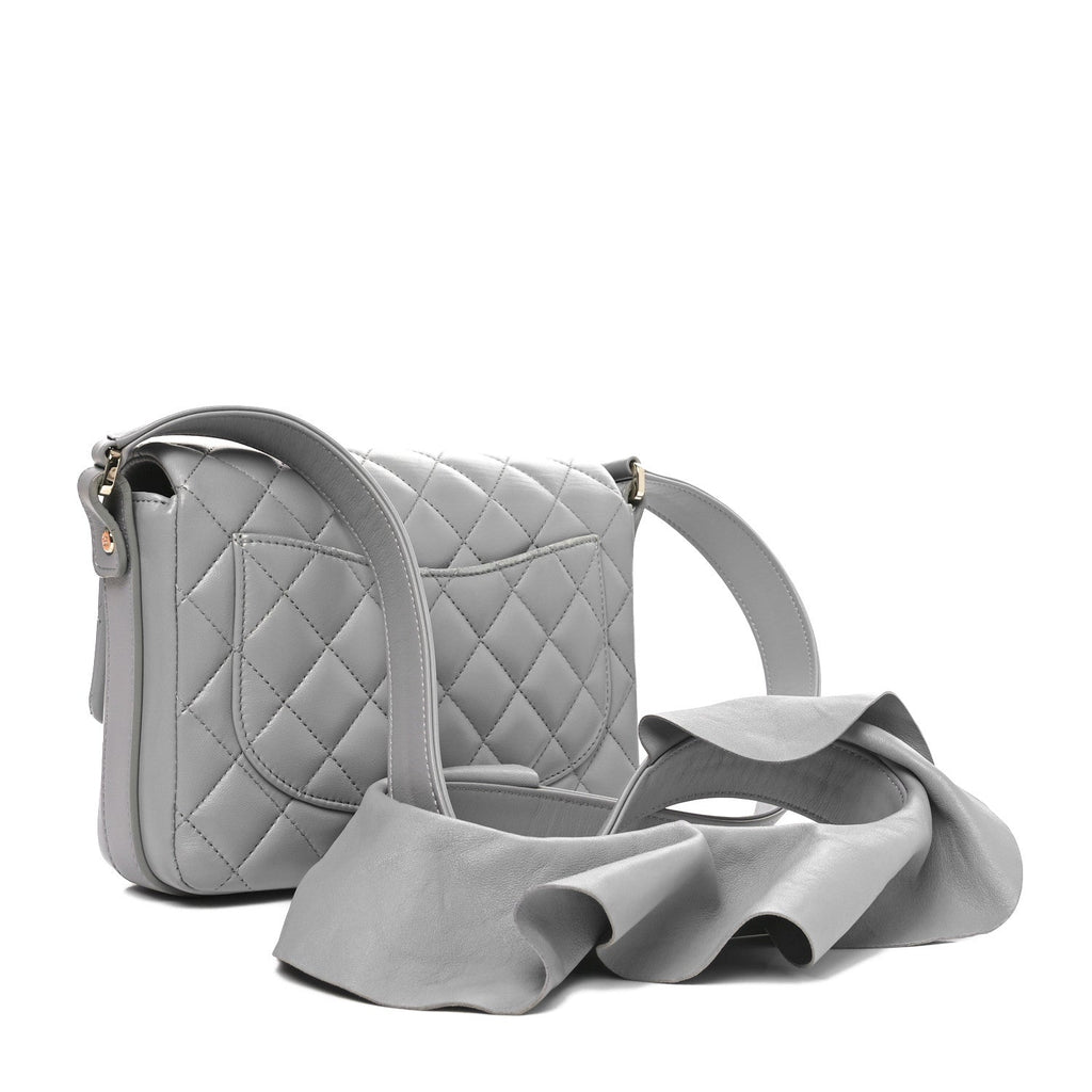 Calfskin Quilted Bolero De Chanel Flap Bag Grey