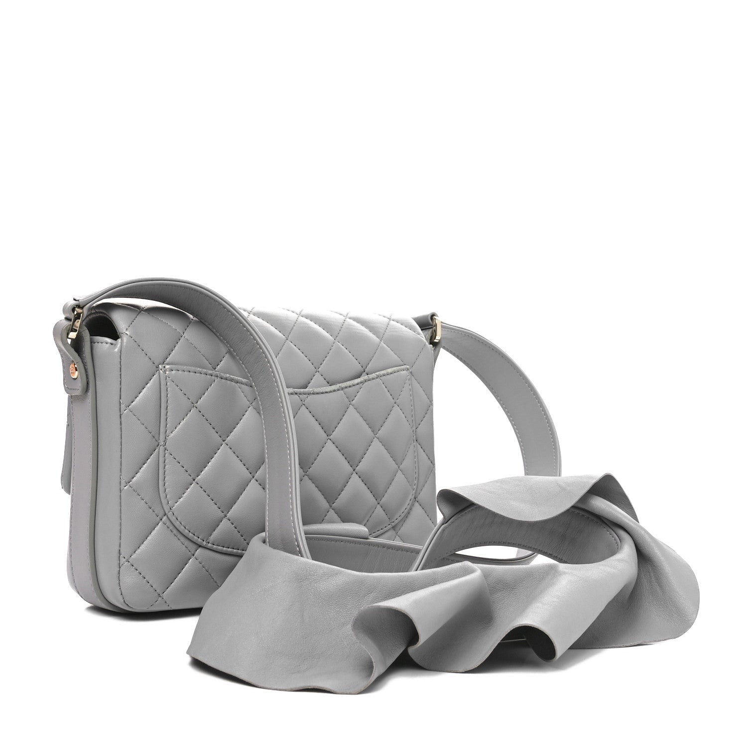 Calfskin Quilted Bolero De Chanel Flap Bag Grey