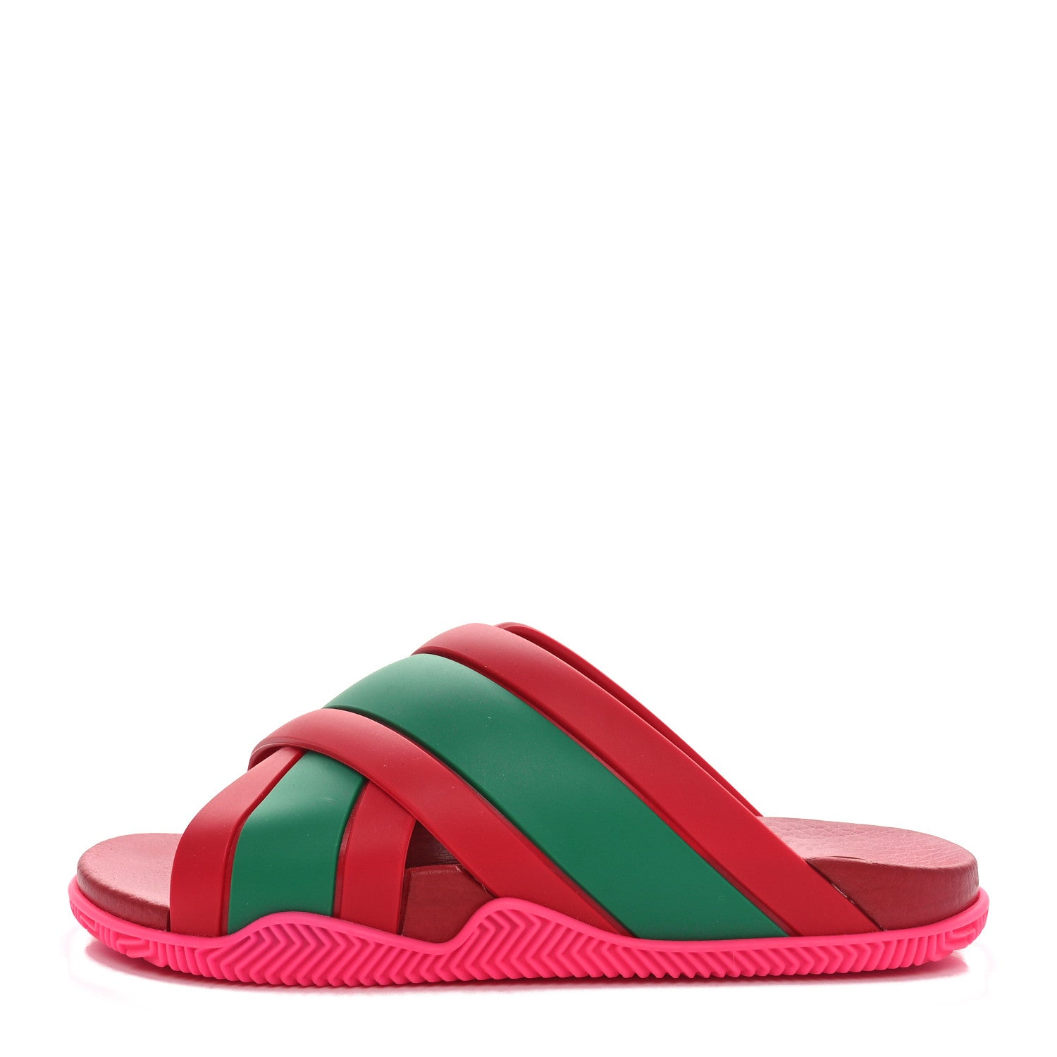 Rubber Web Womens Criss Cross Slide Sandals 35 Coral New Shamarock