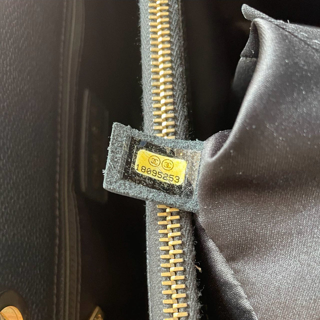 Chanel GST Black Bag in Cavier Leather with Gold Hardware from 2014 part 1