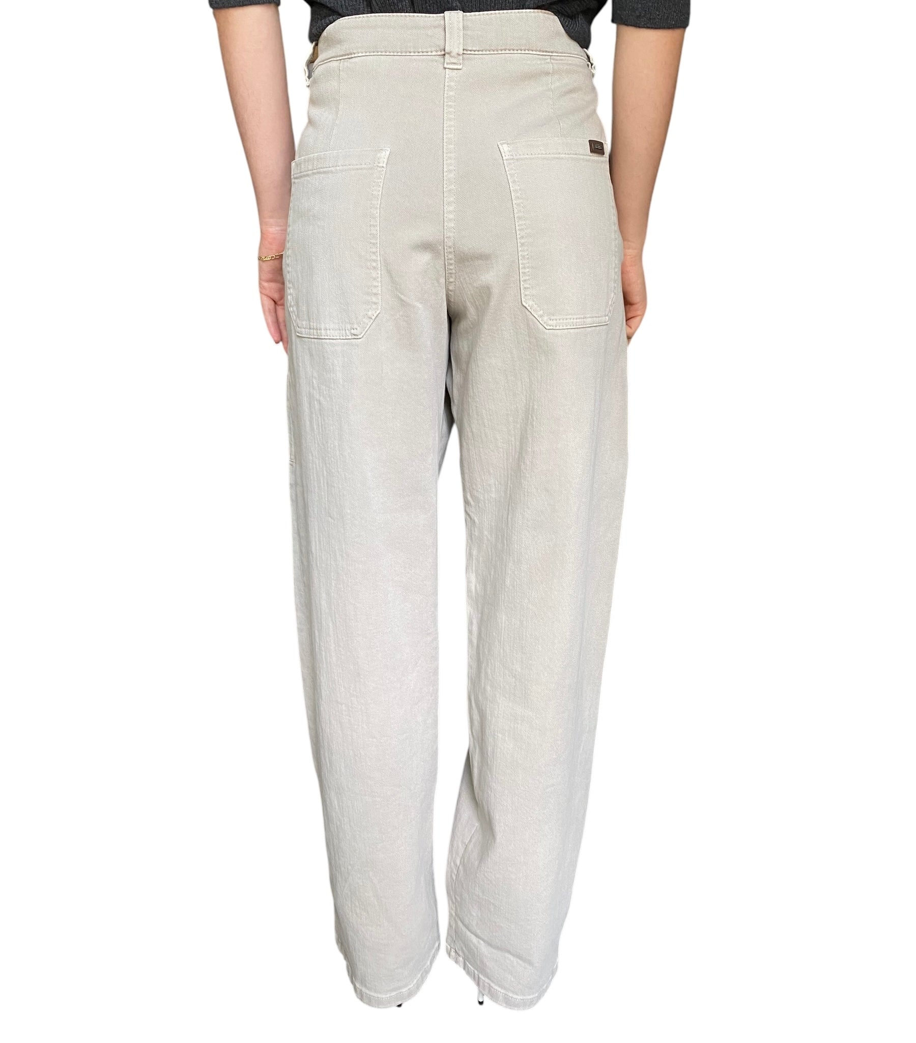 Brunello Cucinelli Taupe Mid Rise Straight Leg Denim - 42 / US 6