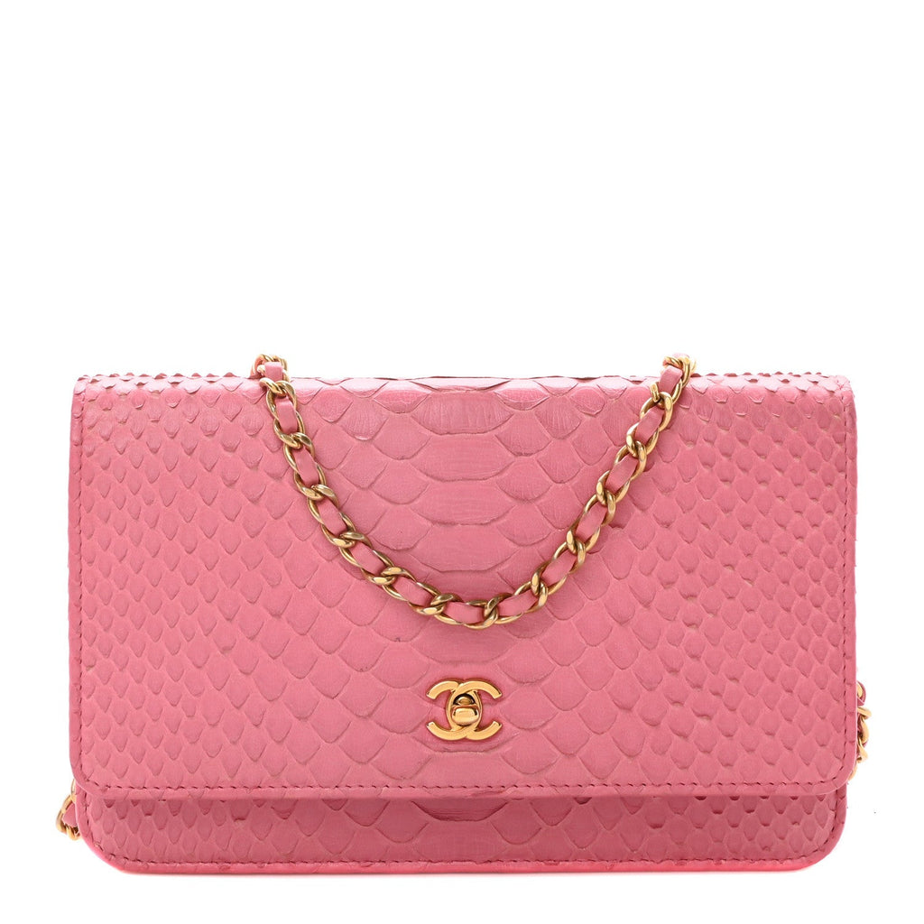 Snakeskin Wallet On Chain WOC Pink