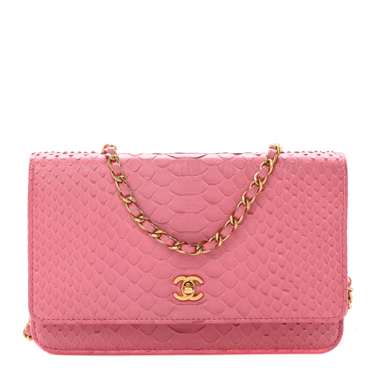 Snakeskin Wallet On Chain WOC Pink