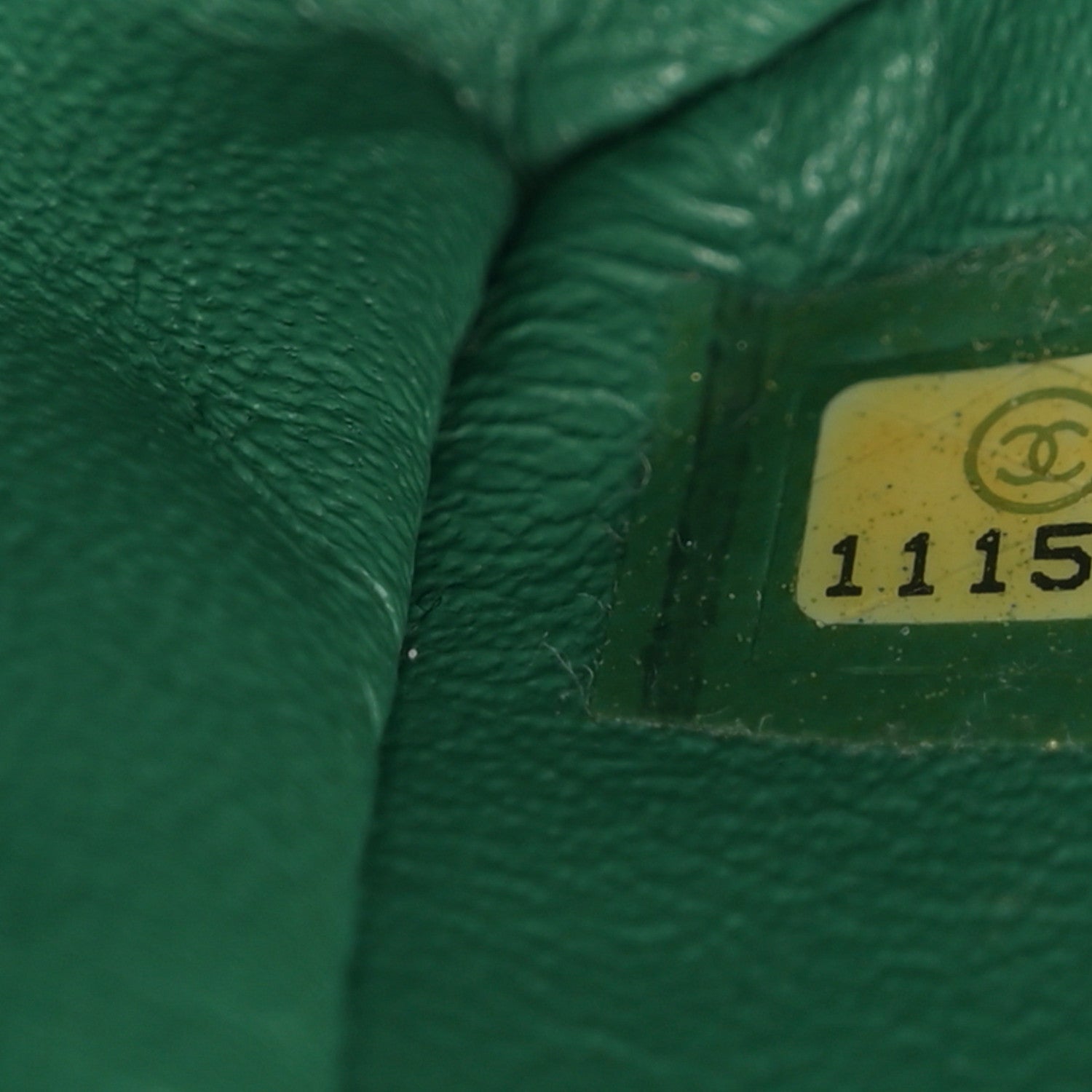 Lambskin Perforated East West Flap Green
