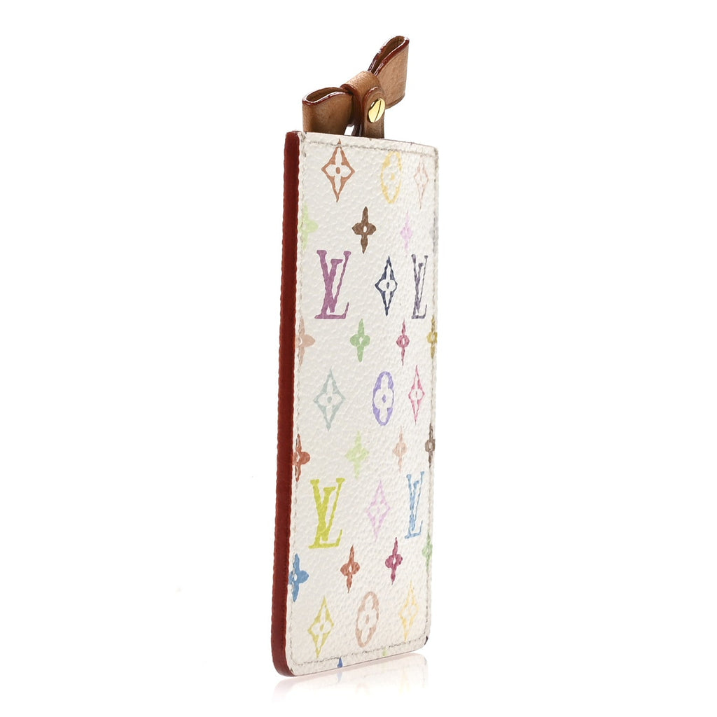 Monogram Multicolor Mirror and Case Pouch White