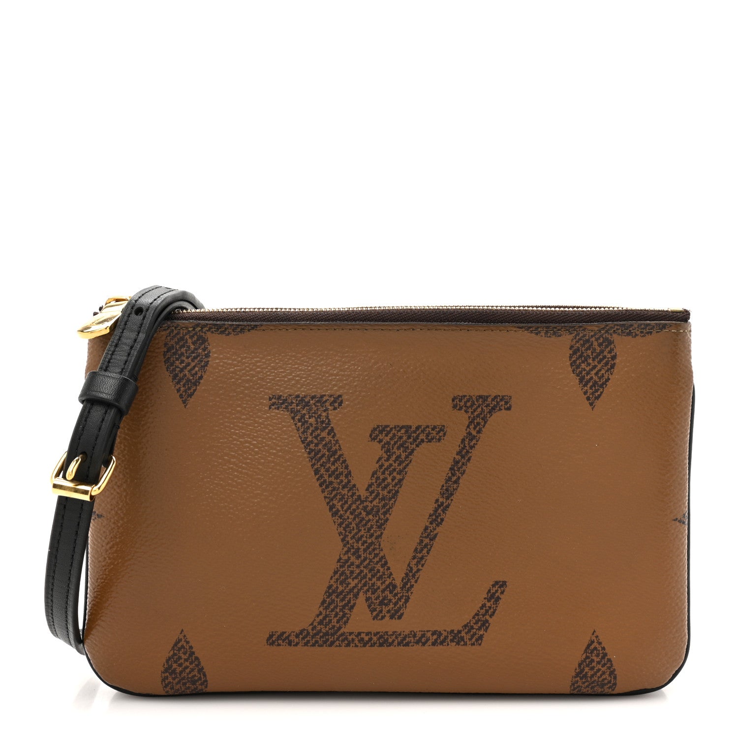 Reverse Monogram Giant Double Zip Pochette
