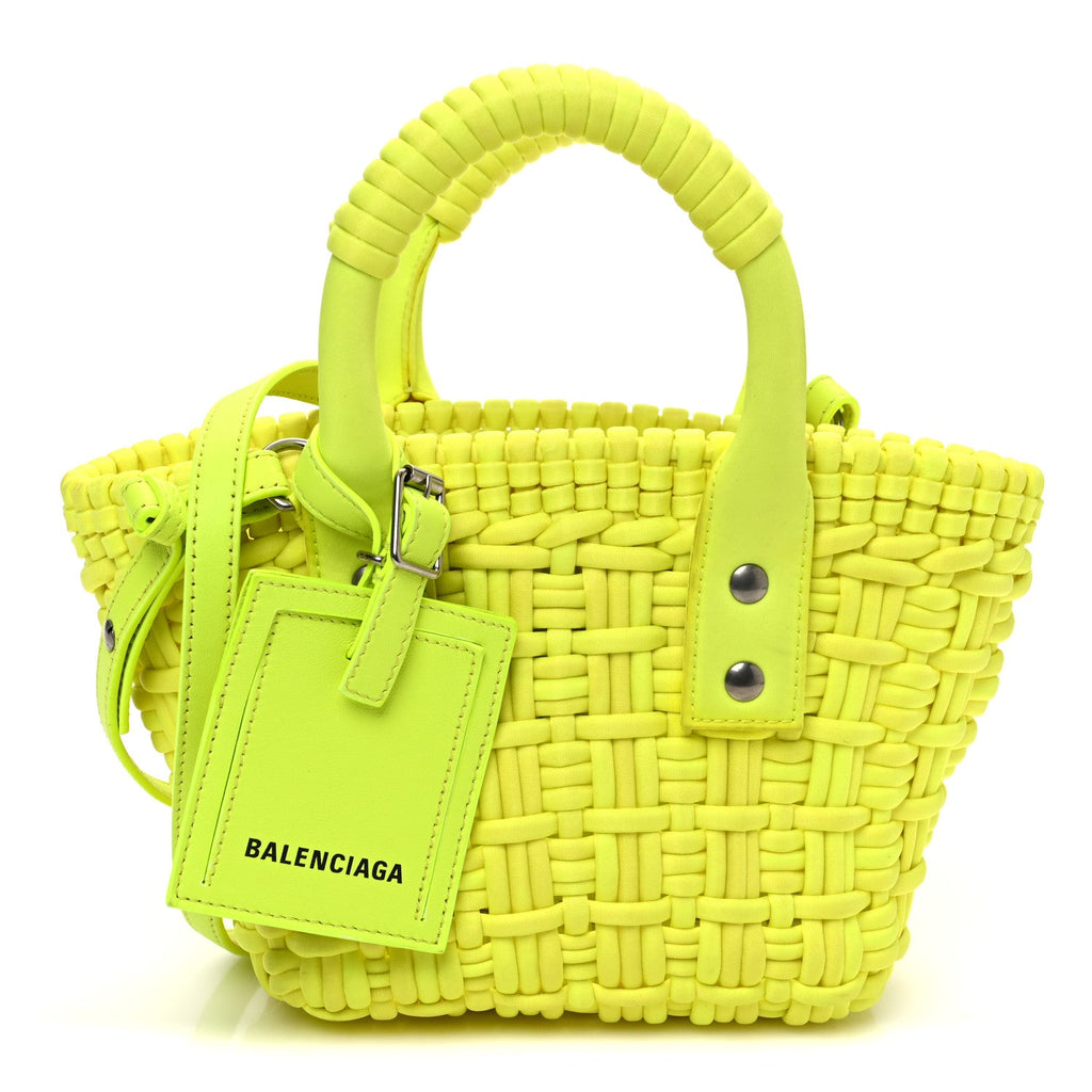 Faux Calfskin XXS Bistro Basket Fluo Yellow