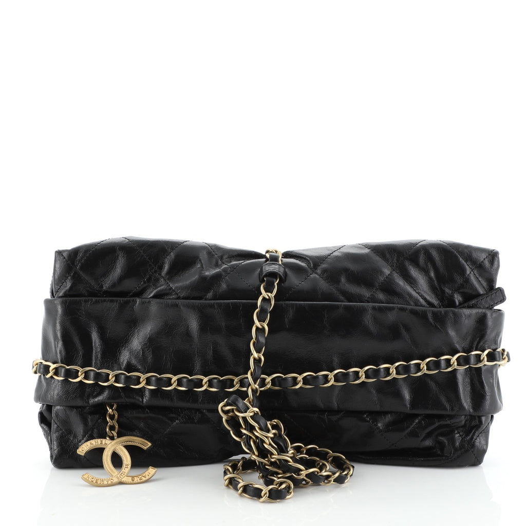 Midnight Swim Baluchon Clutch Quilted Calfskin