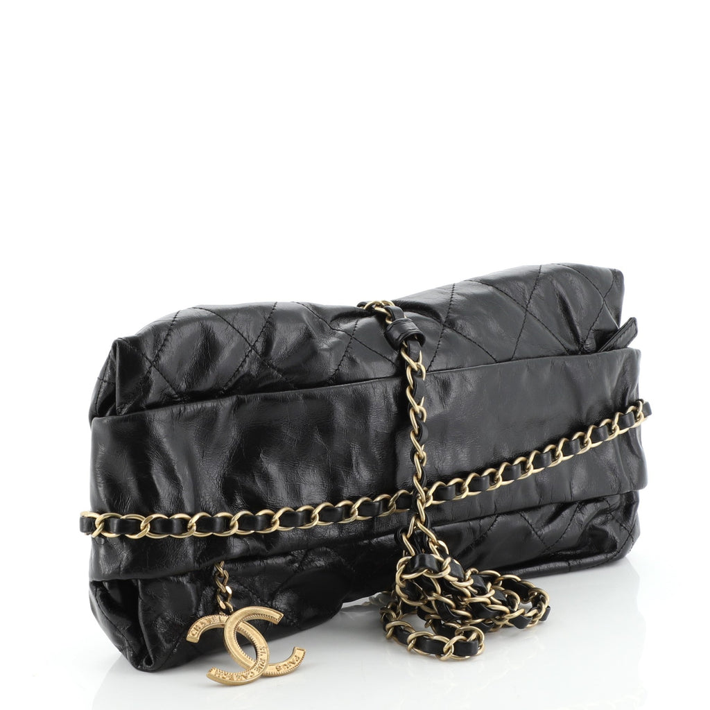 Midnight Swim Baluchon Clutch Quilted Calfskin