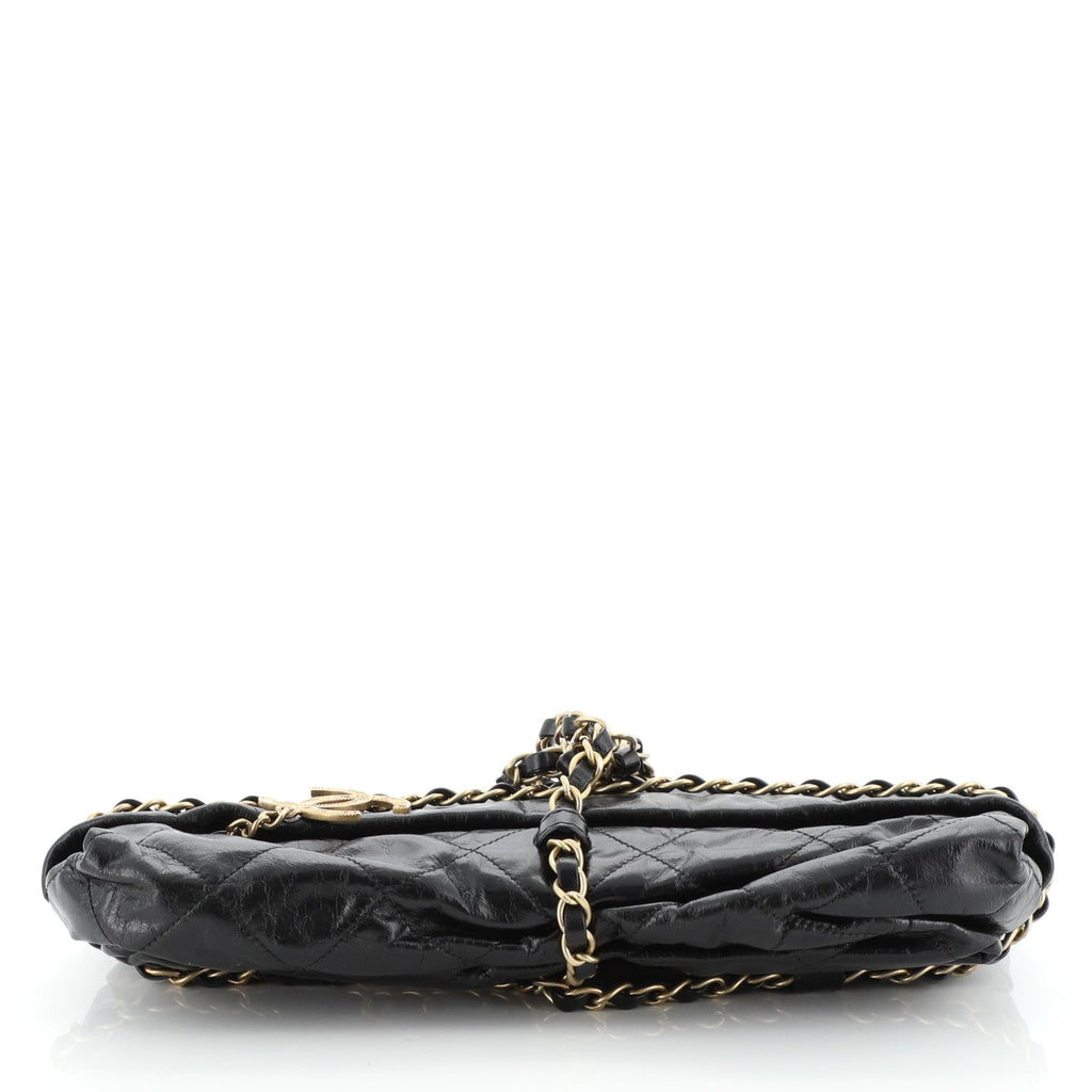 Midnight Swim Baluchon Clutch Quilted Calfskin