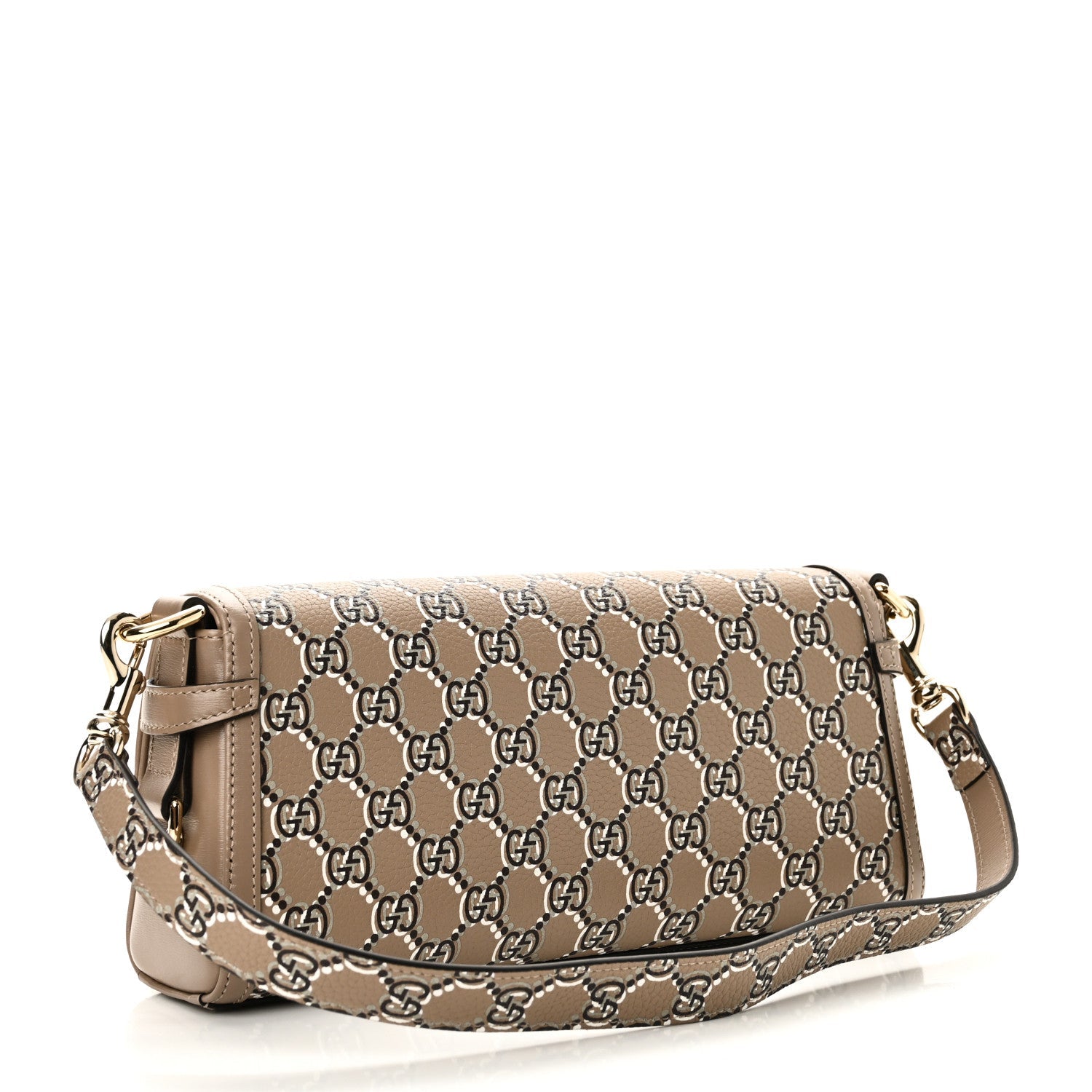 Calfskin Optical Printed GG Small Luce Shoulder Bag Beige