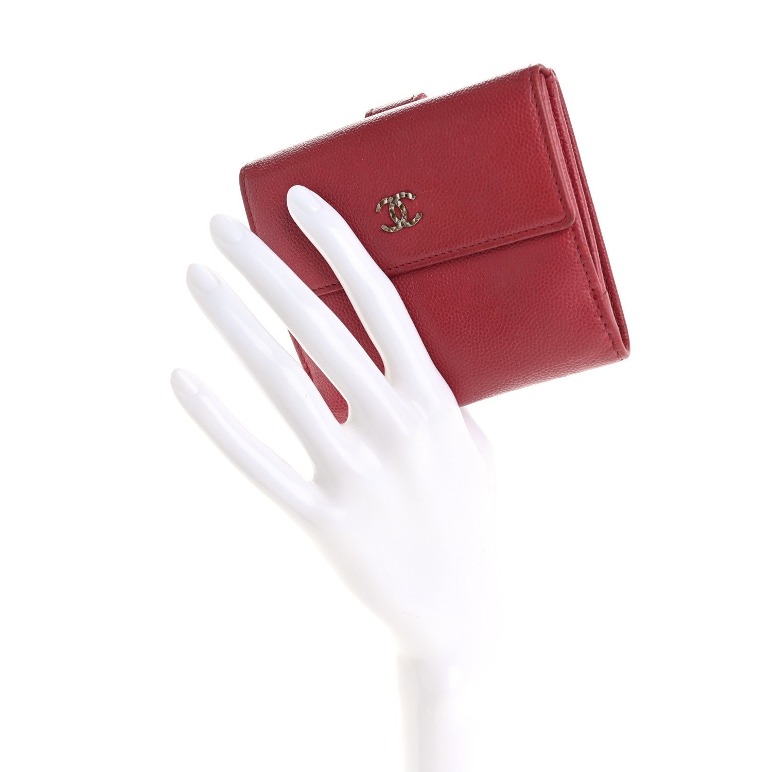 Caviar Sevruga French Compact Wallet Pink