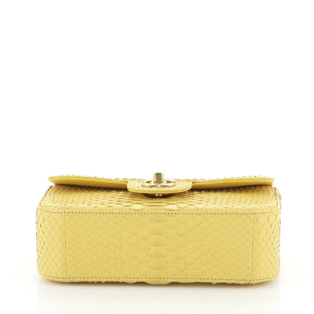 Classic Single Flap Bag Python Mini