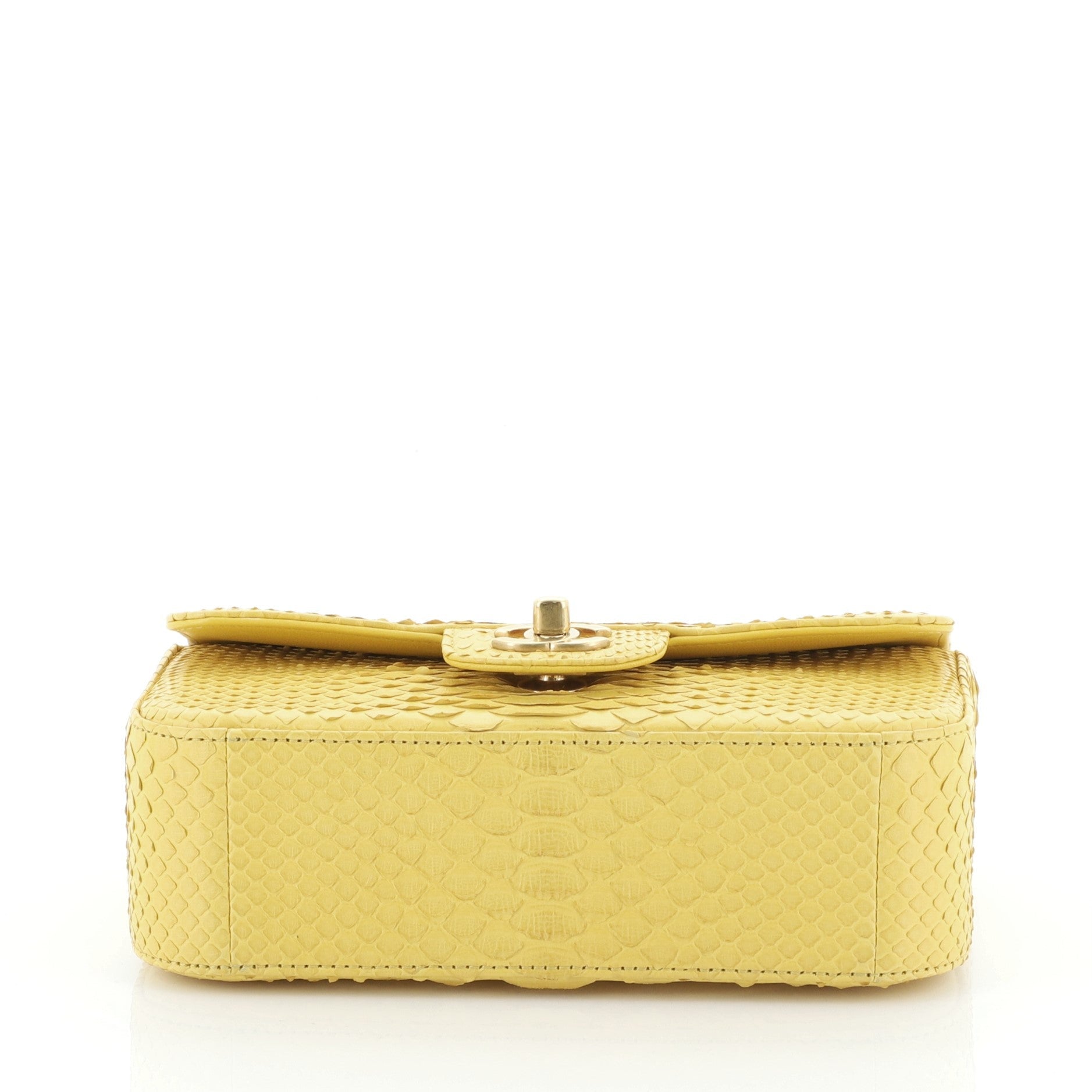 Classic Single Flap Bag Python Mini