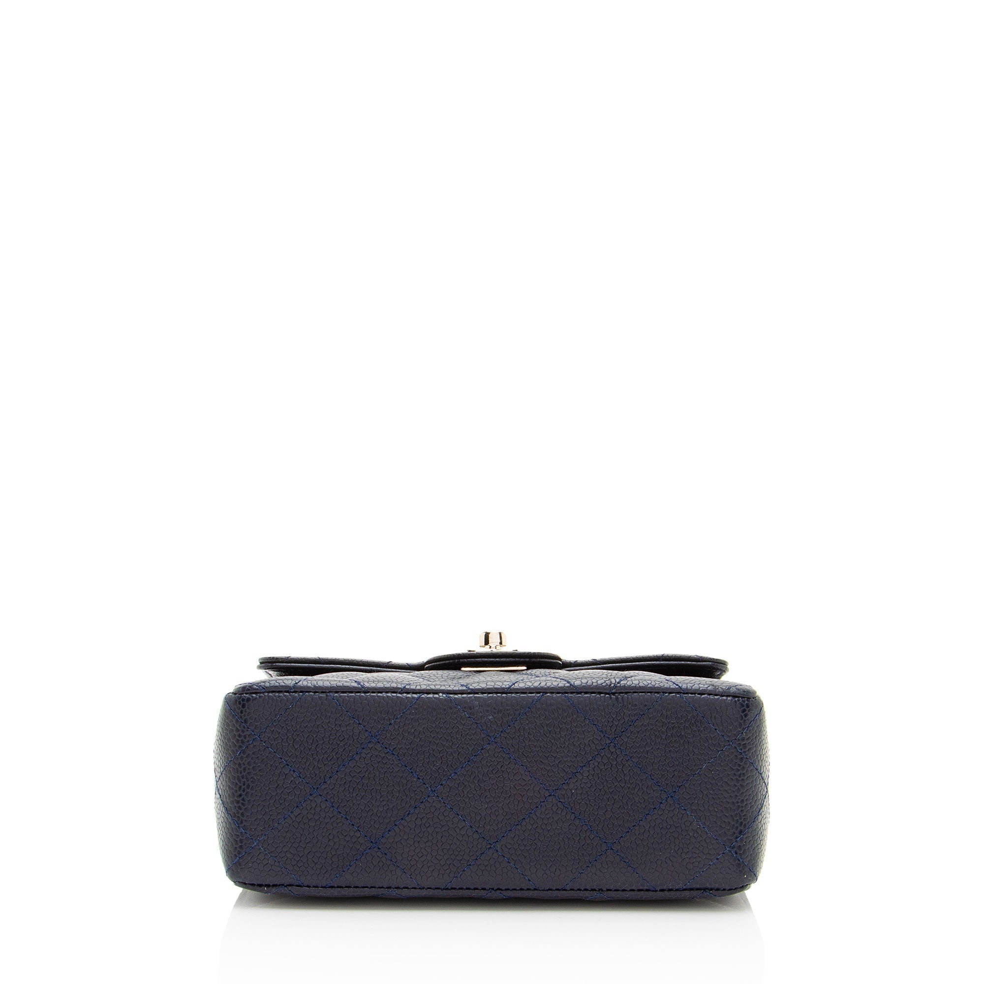 Vintage Square Classic Single Flap Bag Quilted Caviar Mini