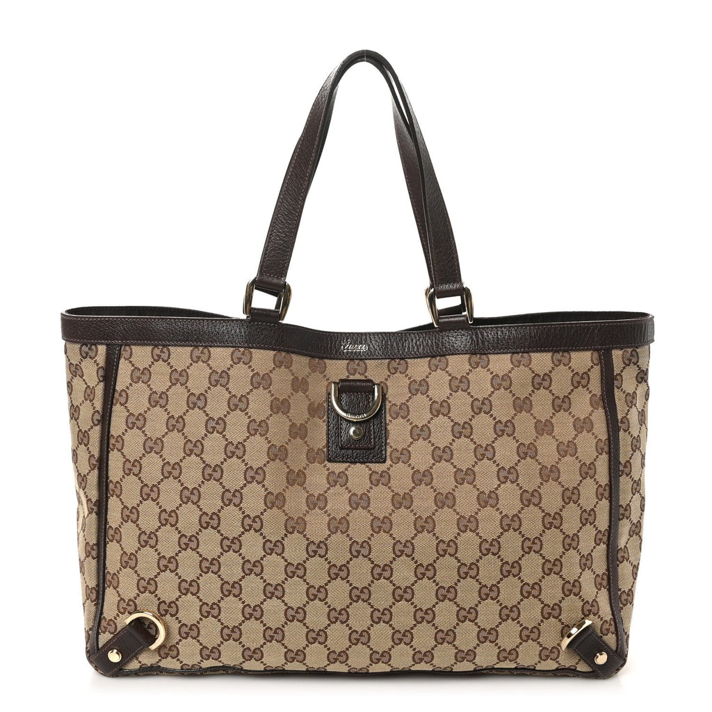 Monogram Large Abbey Tote Dark Brown