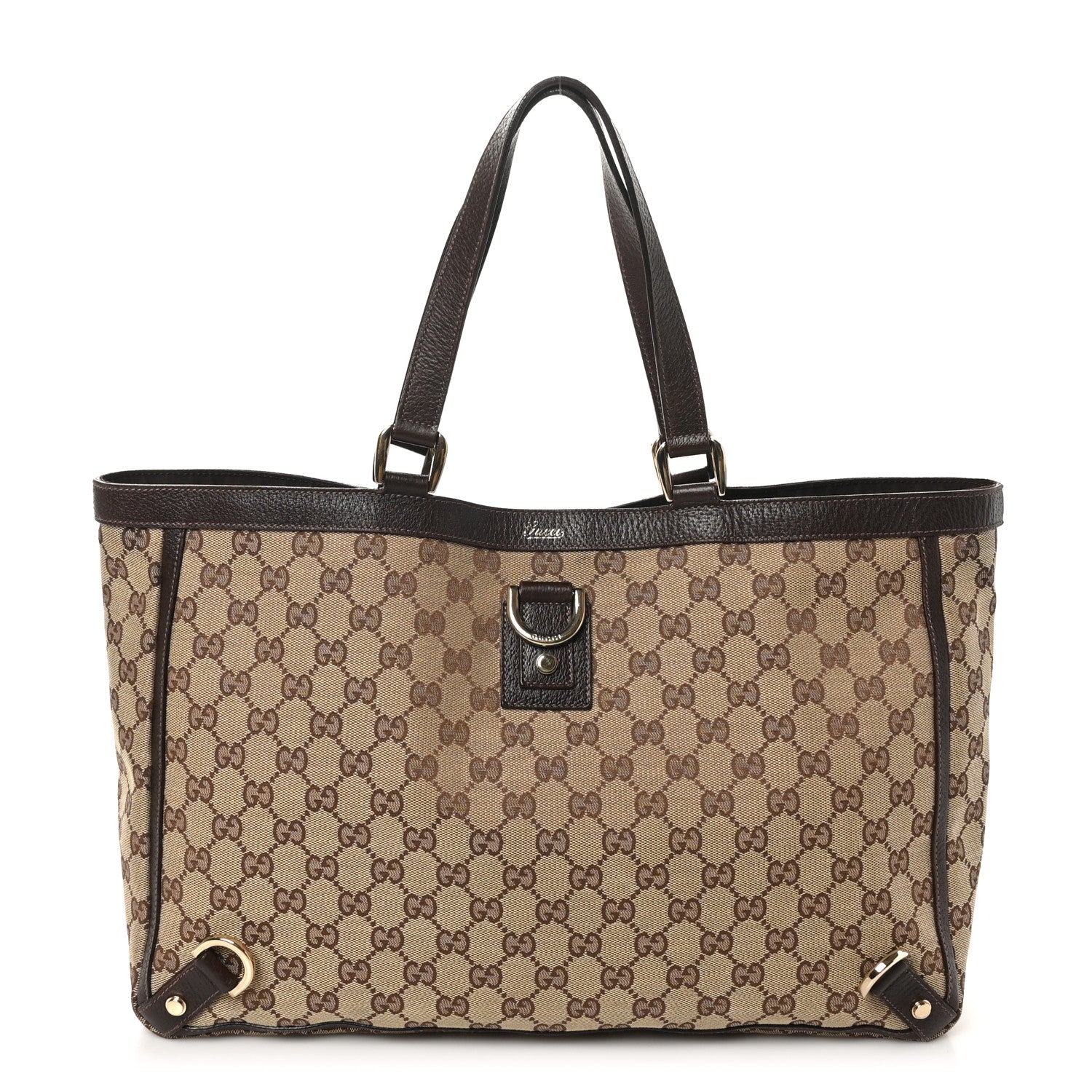 Monogram Large Abbey Tote Dark Brown