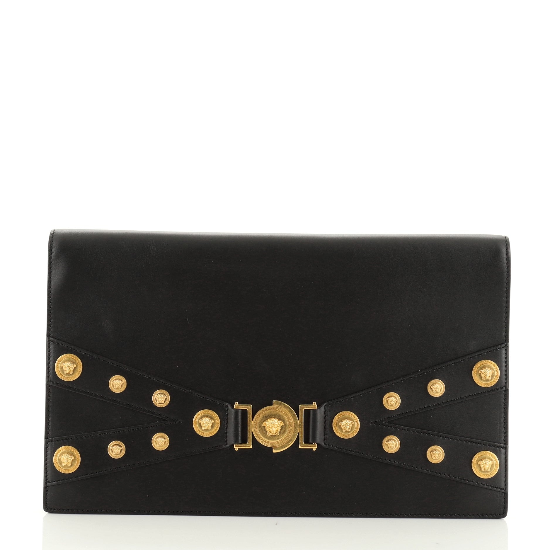 Tribute Medallion Flap Clutch Leather Medium