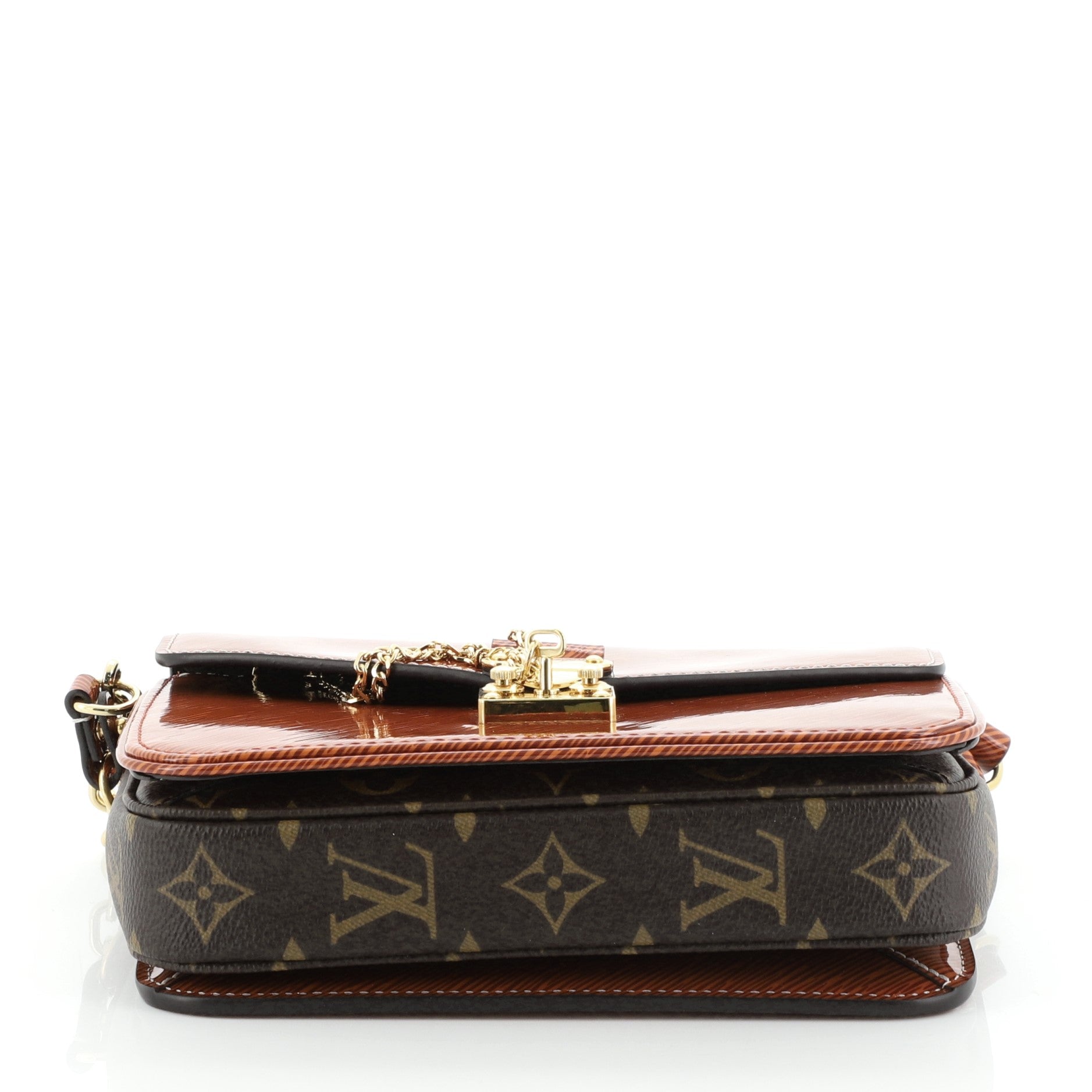 Pochette Metis Shiny Epi Leather with Reverse Monogram Canvas Mini