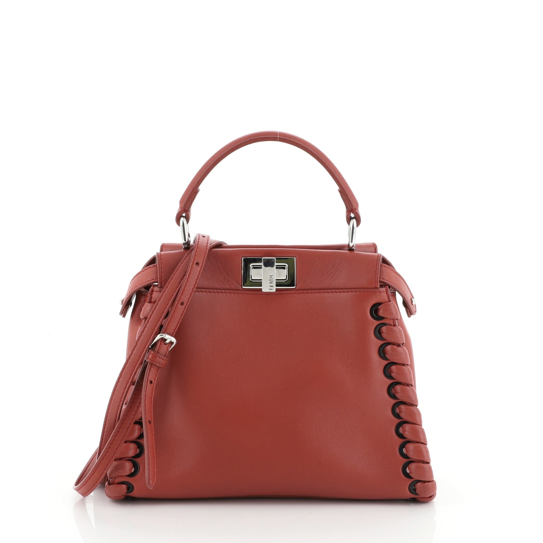 Peekaboo Bag Whipstitch Leather Mini