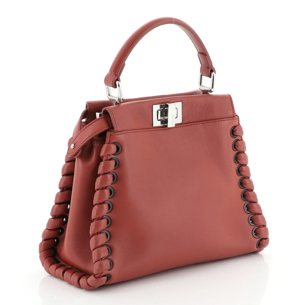 Peekaboo Bag Whipstitch Leather Mini