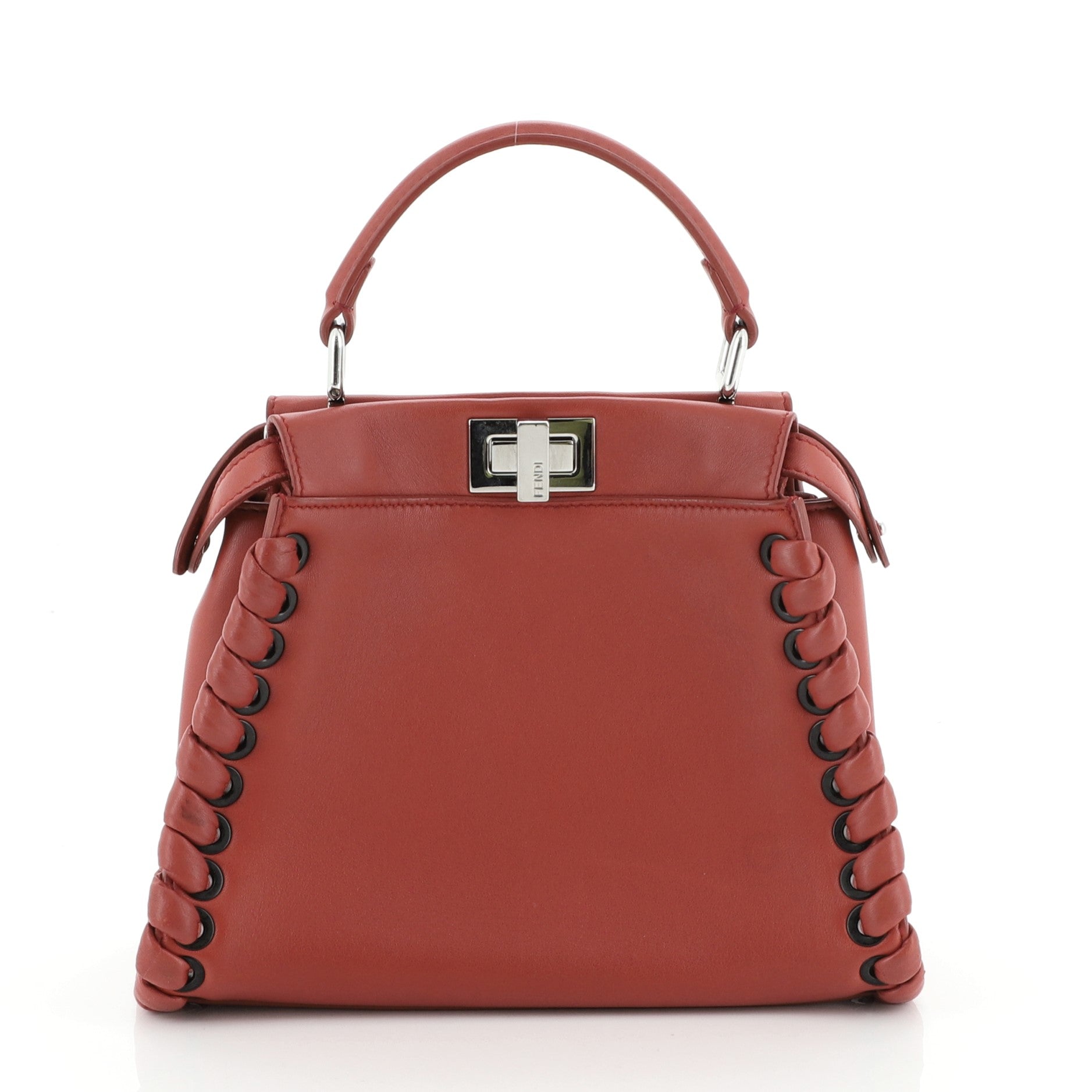 Peekaboo Bag Whipstitch Leather Mini