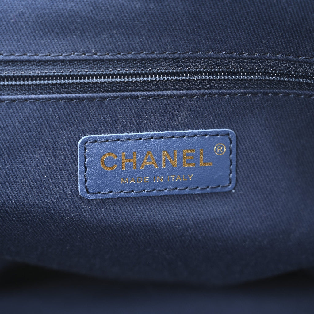 Denim Quilted Large Express Bowling Bag Blue
