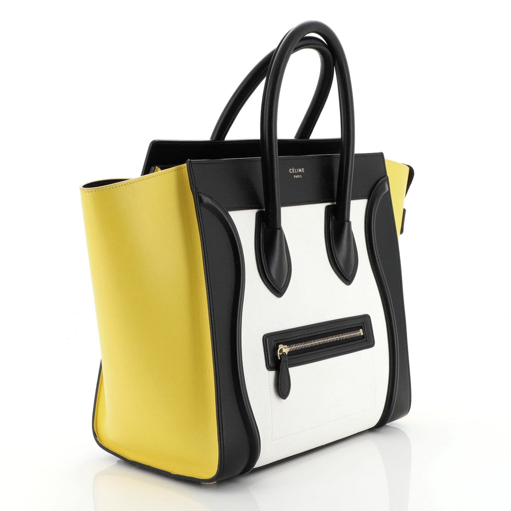 Tricolor Luggage Bag Leather Mini