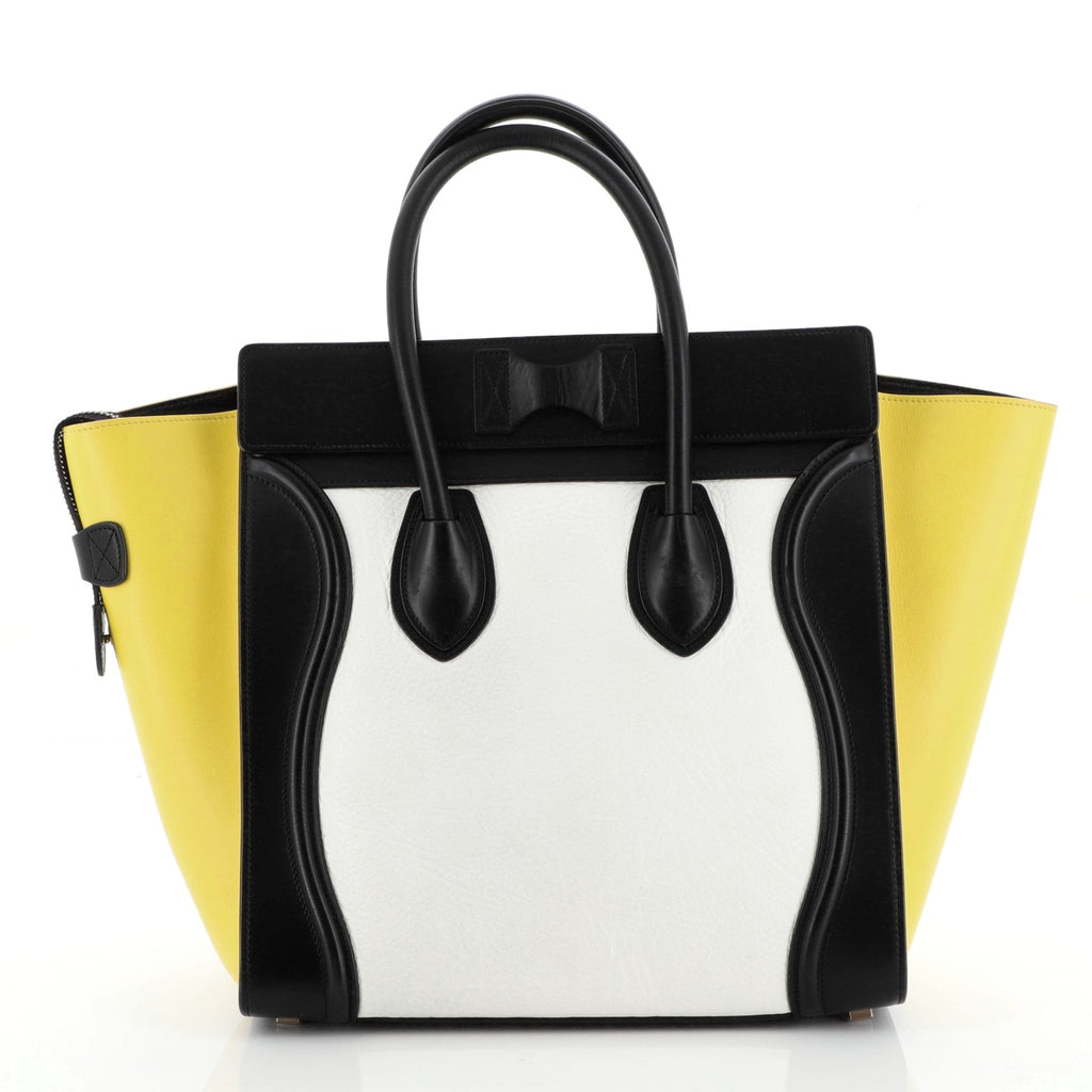 Tricolor Luggage Bag Leather Mini