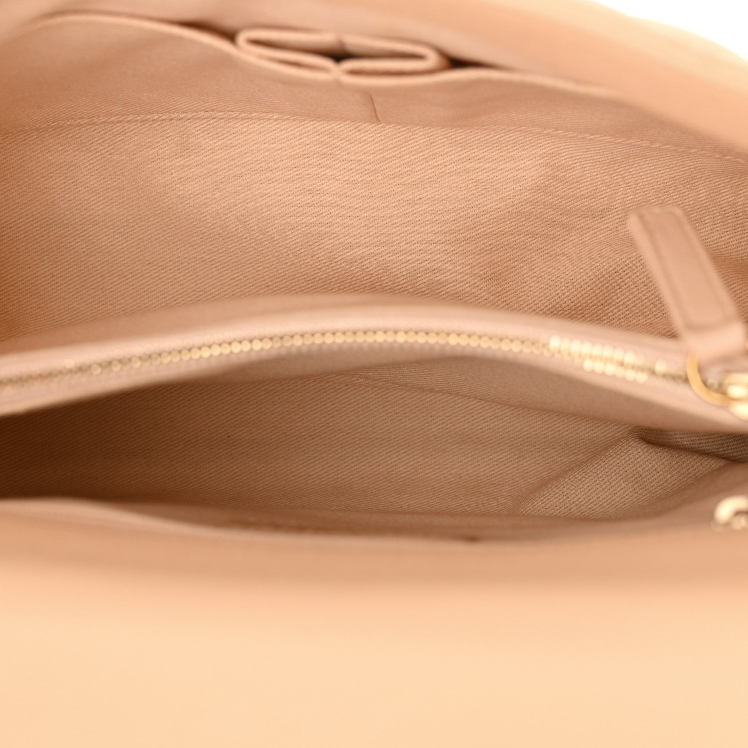 Caviar Quilted Small Coco Handle Flap Beige