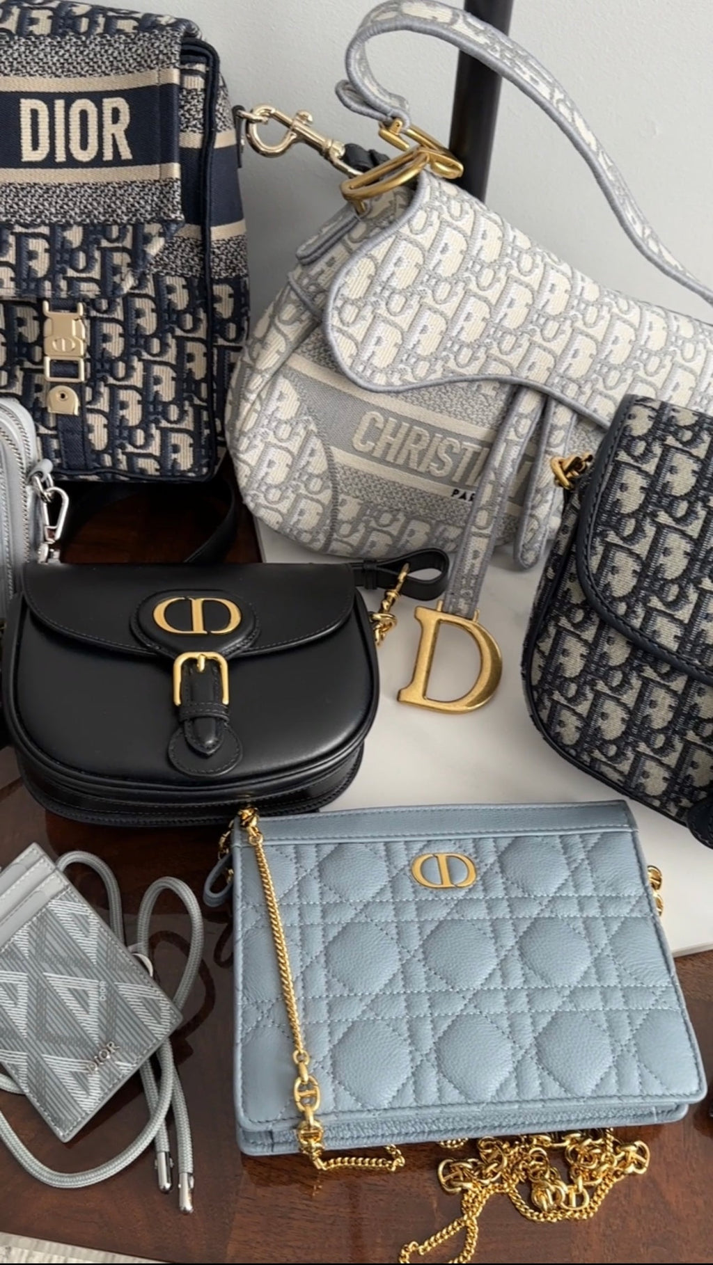 Dior Black Box Leather Small Bobby Crossbody Saddle Bag