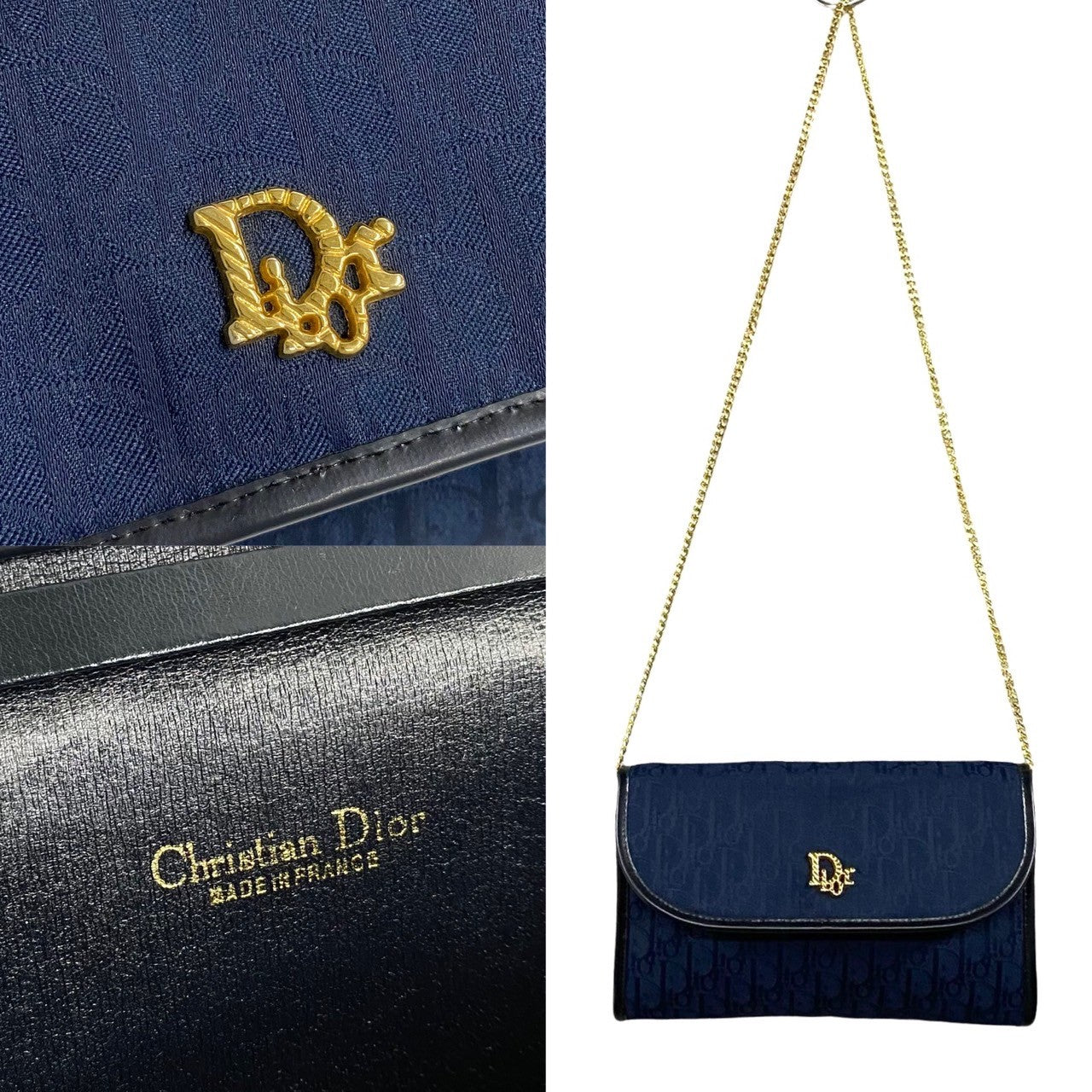 Christian Dior Trotter Canvas Leather Shoulder Bag