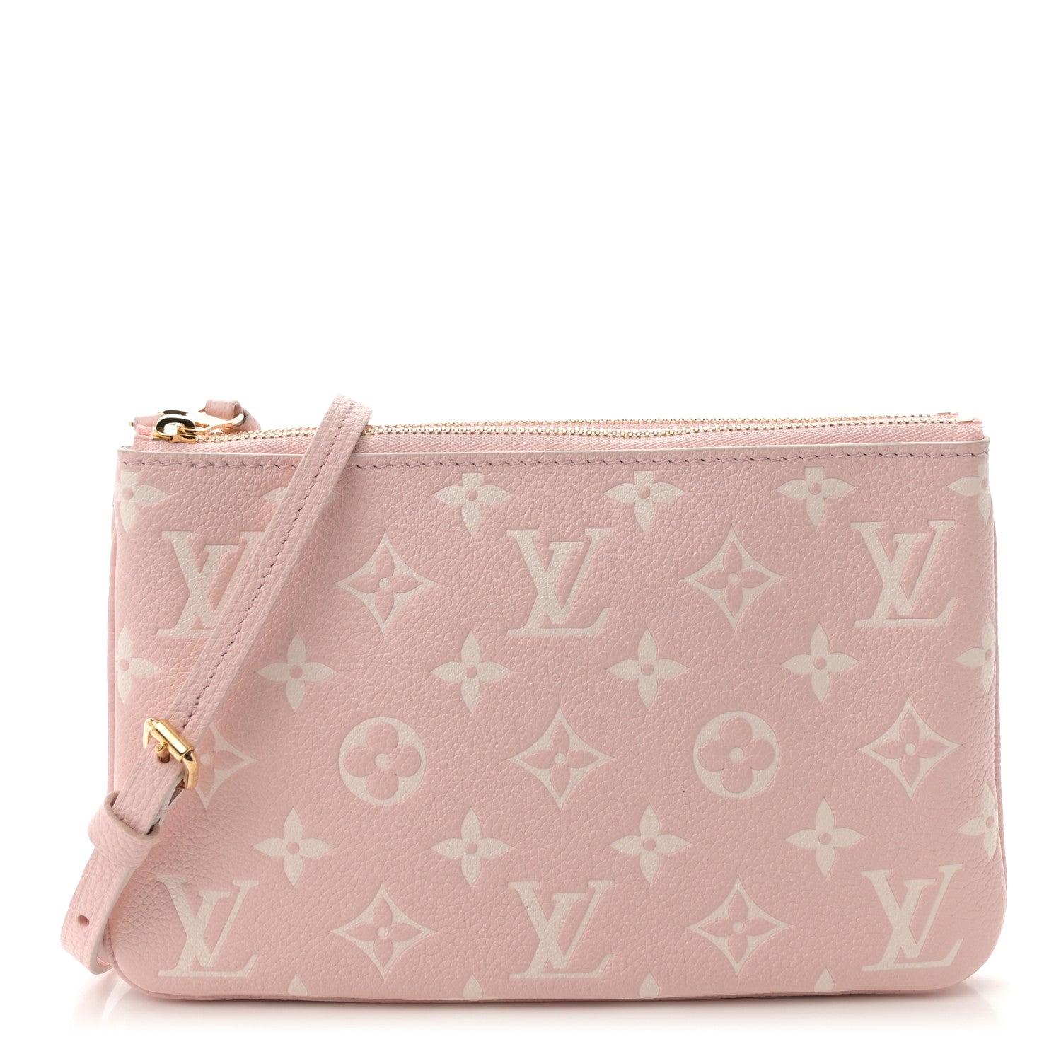 Empreinte Monogram Double Zip Pochette Rose