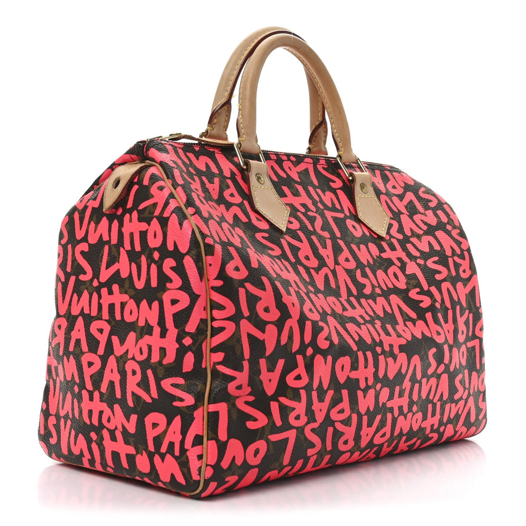 Monogram Graffiti Speedy 30 Fuchsia