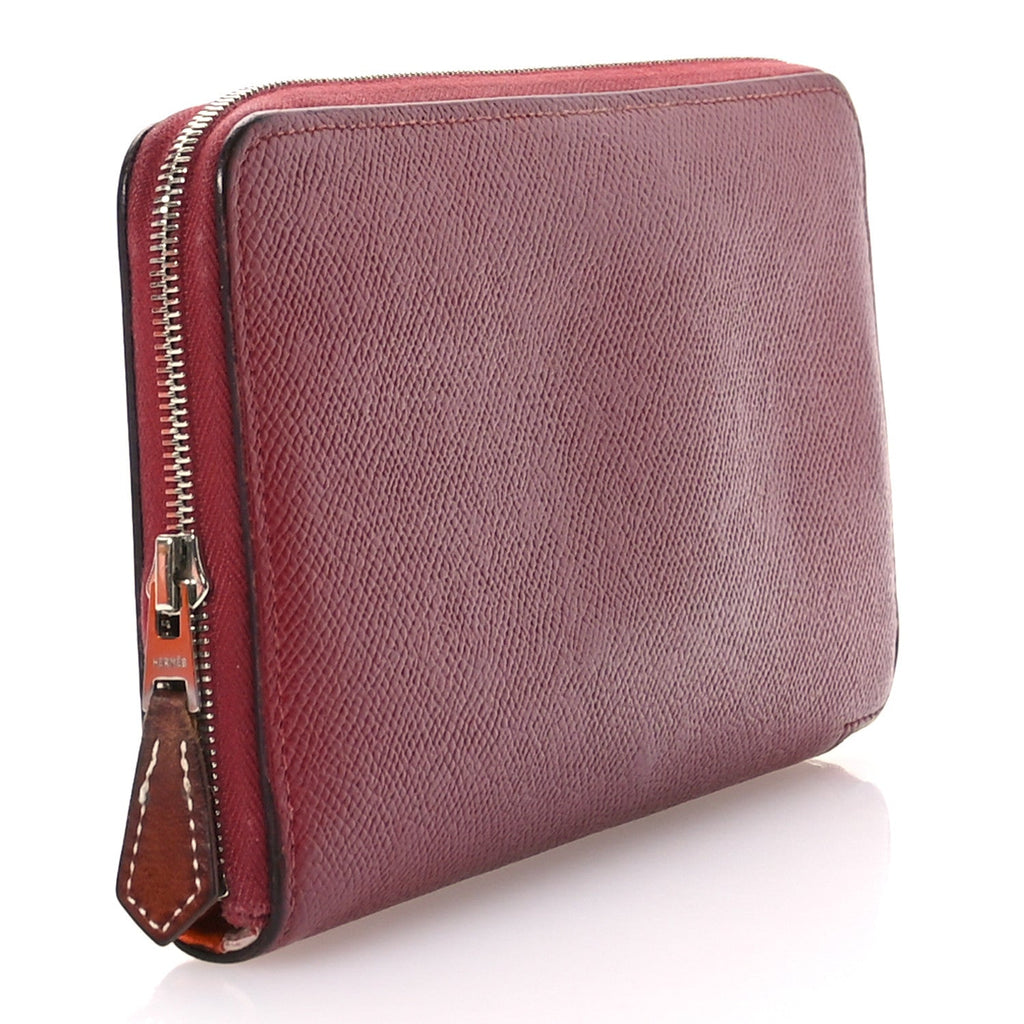Epsom Silk'In Wallet Rouge Grenat Rose Eglantine