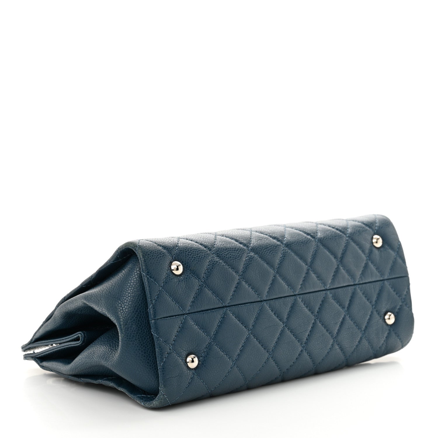 Caviar Quilted Timeless CC Shopping Tote Blue