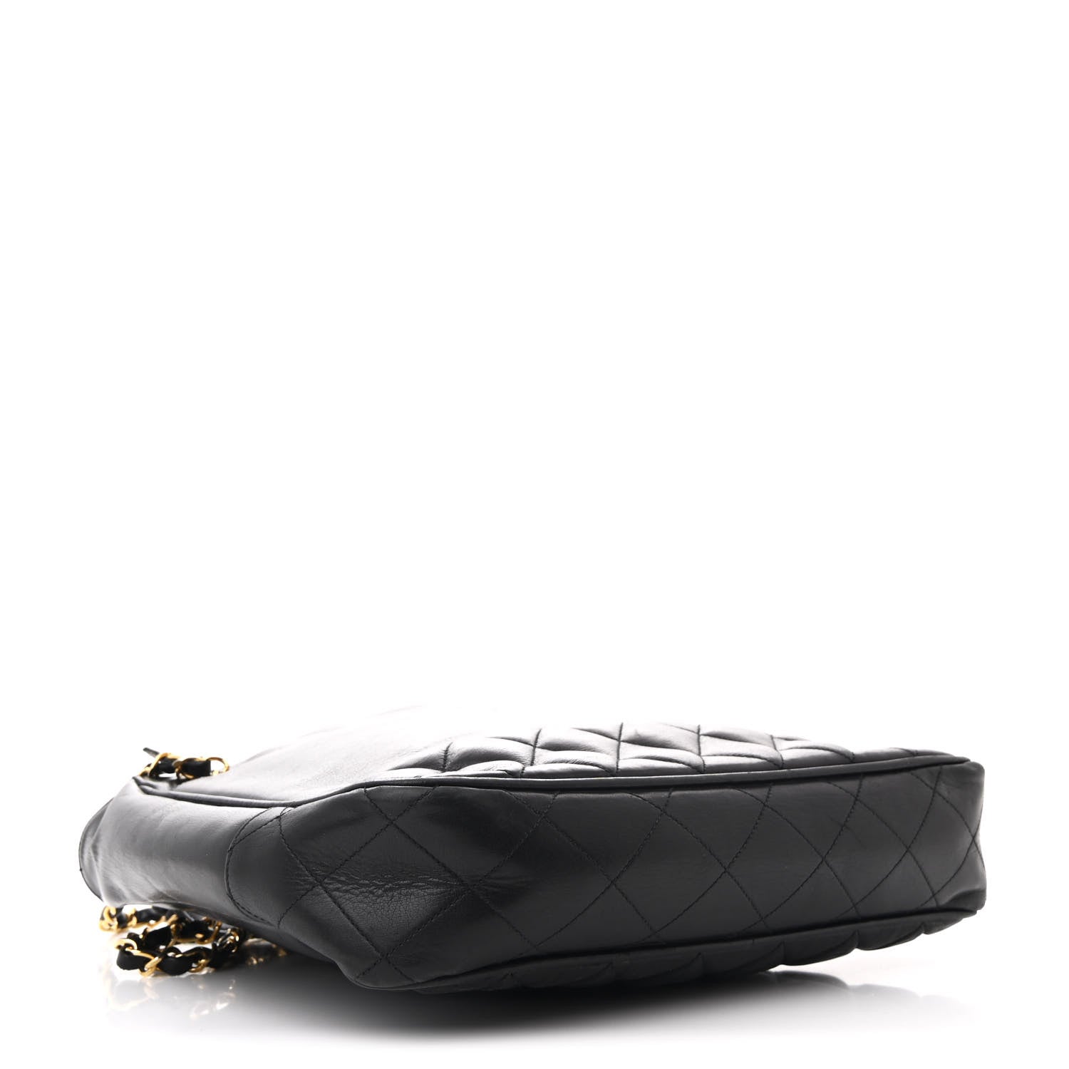 Lambskin Quilted Shoulder Bag Black