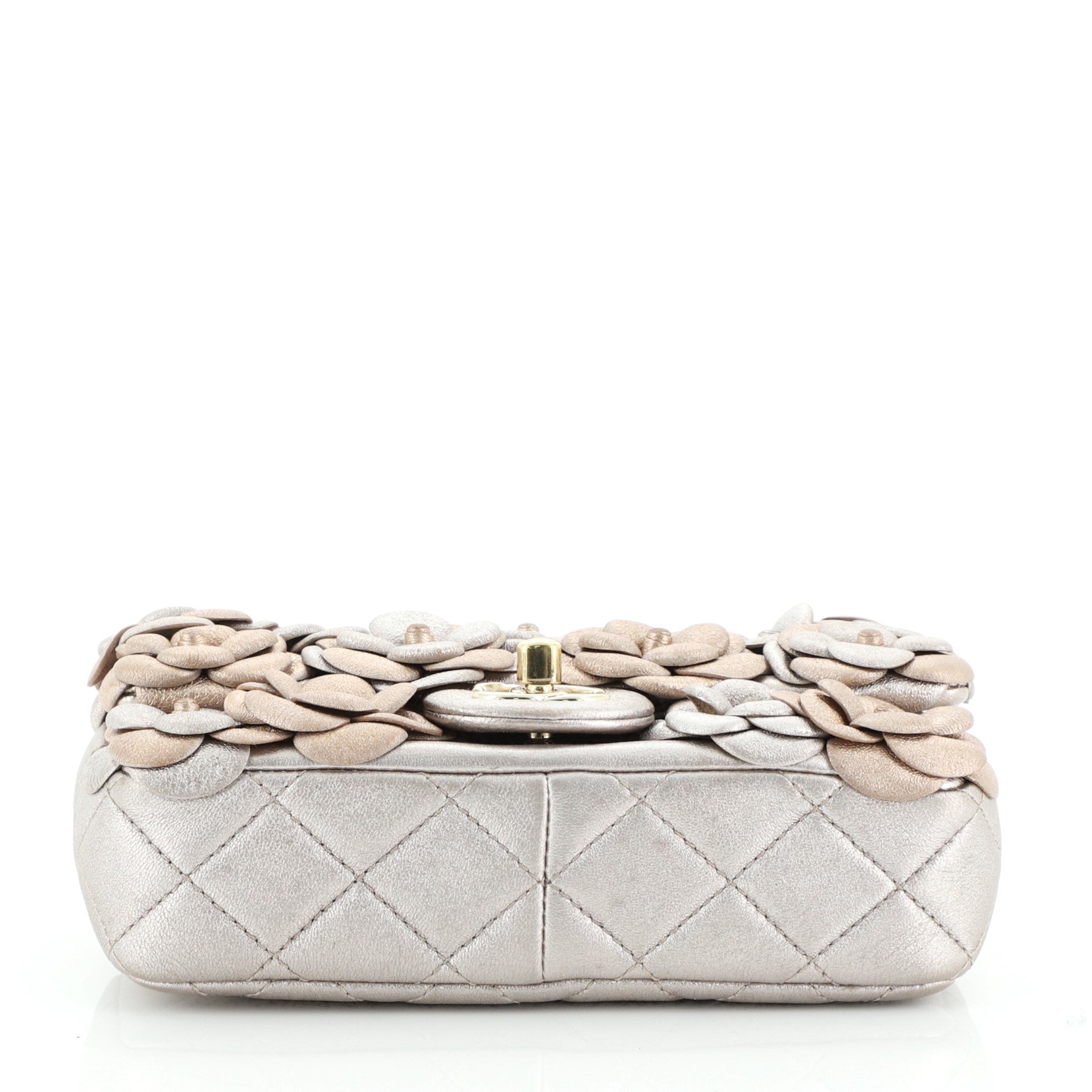 CC Camellia Flap Bag Embellished Lambskin Mini